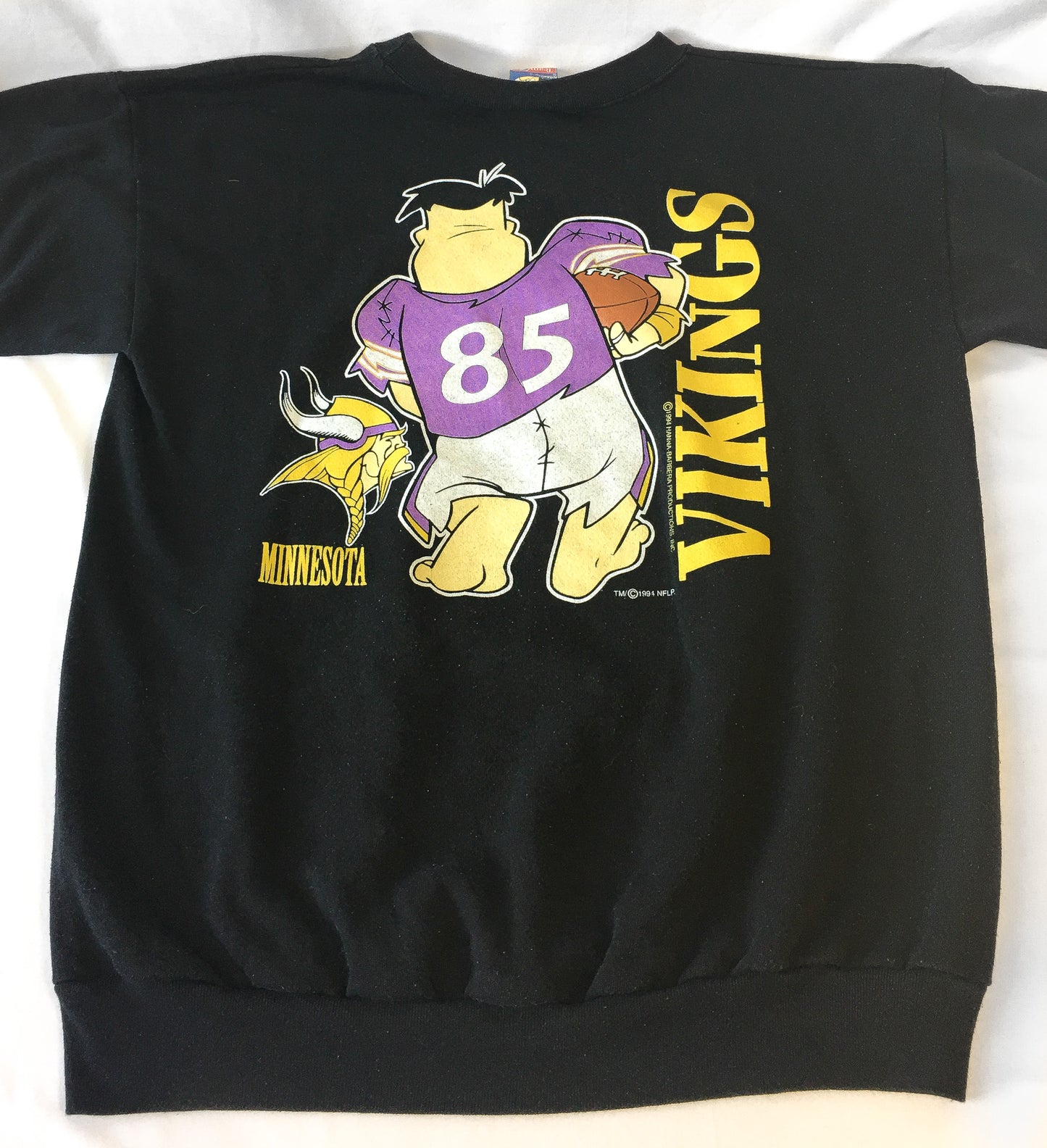 1994 Minnesota Vikings Flinstones Graphic Crewneck, Men's Sz XL