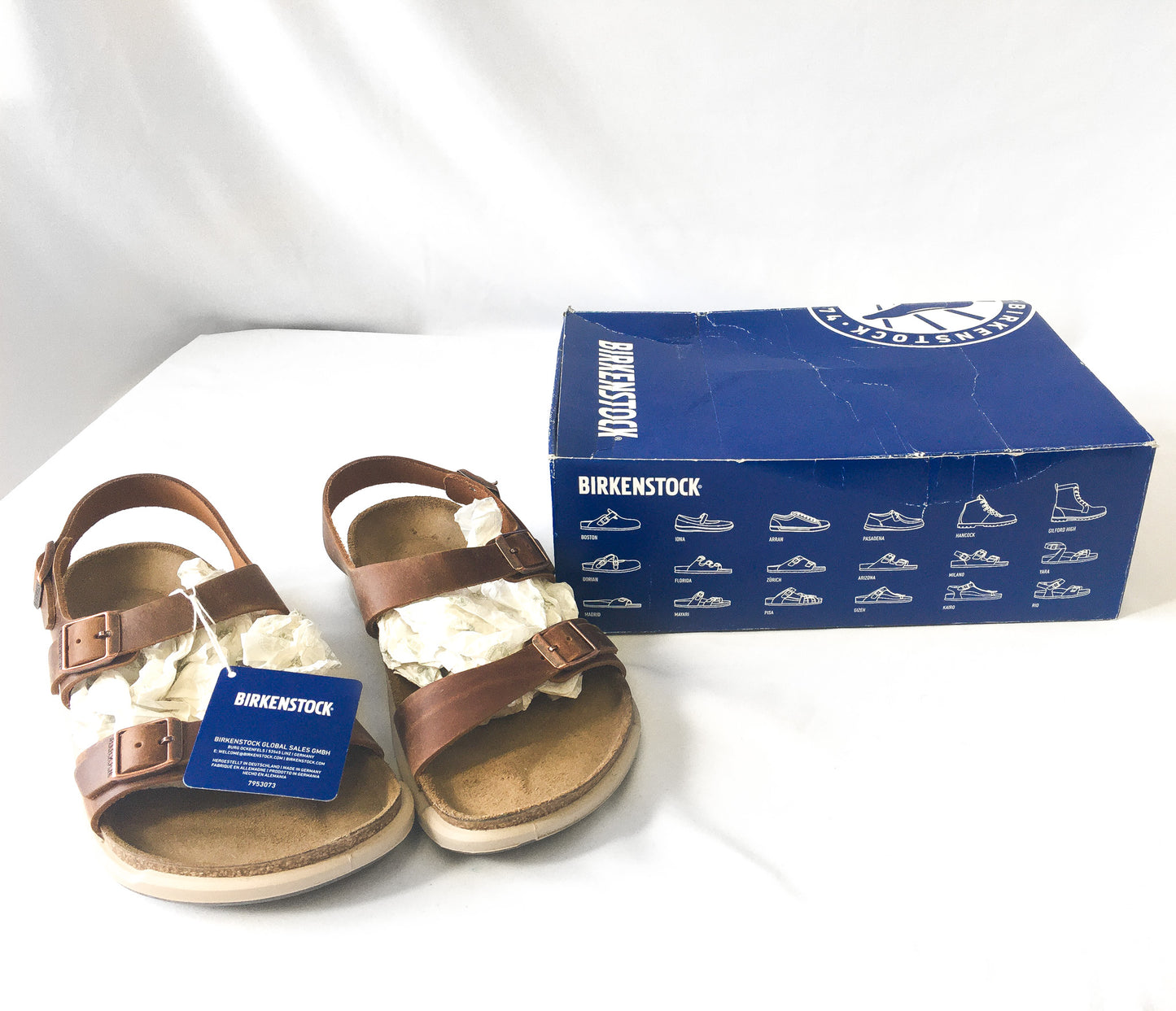 Birkenstock Sonora CT Ginger Brown Sandals, Women's 10, Men's 8, Box Damage