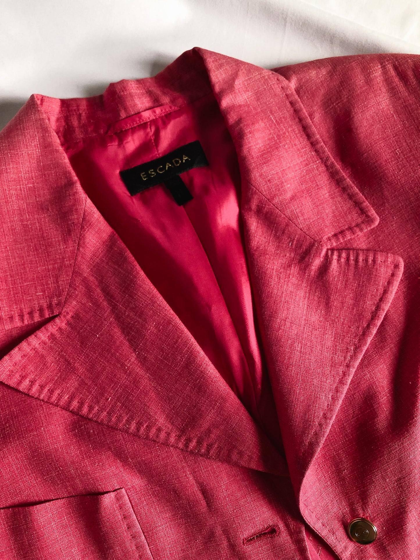 Vintage Escada Pink Cropped Blazer, Sz. 40