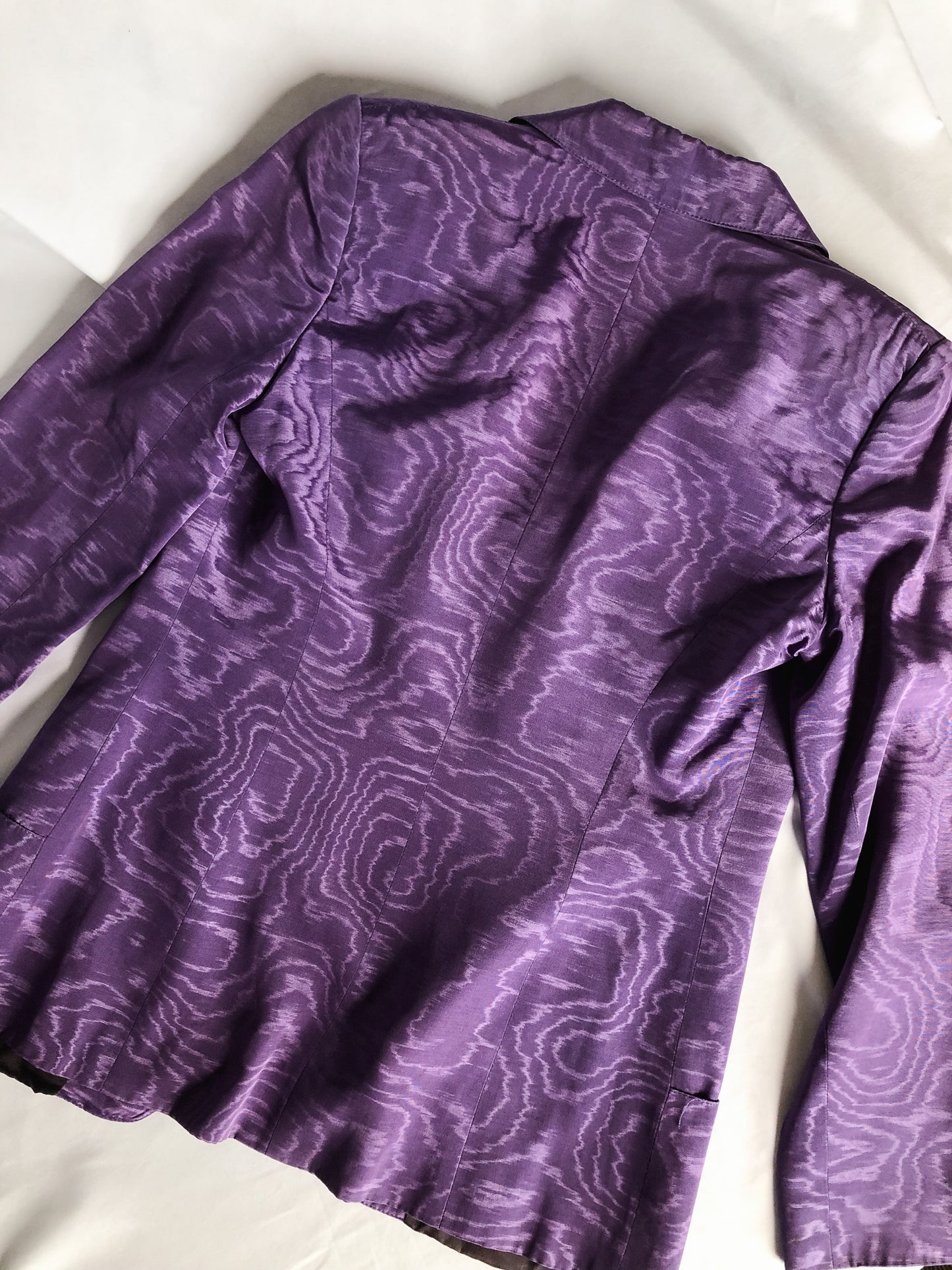 Vintage Valentino Miss V Purple Iridescent Blazer, Sz. 8