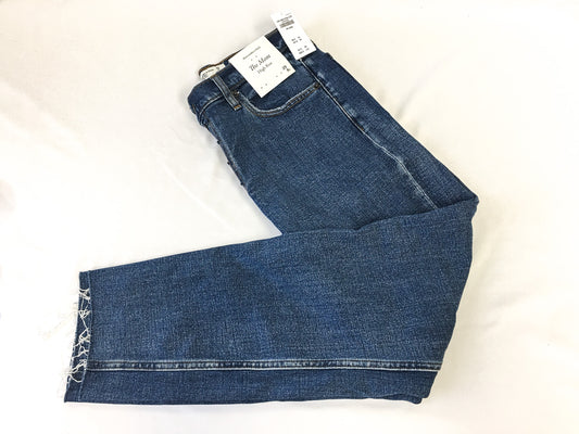 NWT Abercrombie and Fitch The Mom High Rise Dark Wash Jeans, Sz. 8 Long, 29" Waist