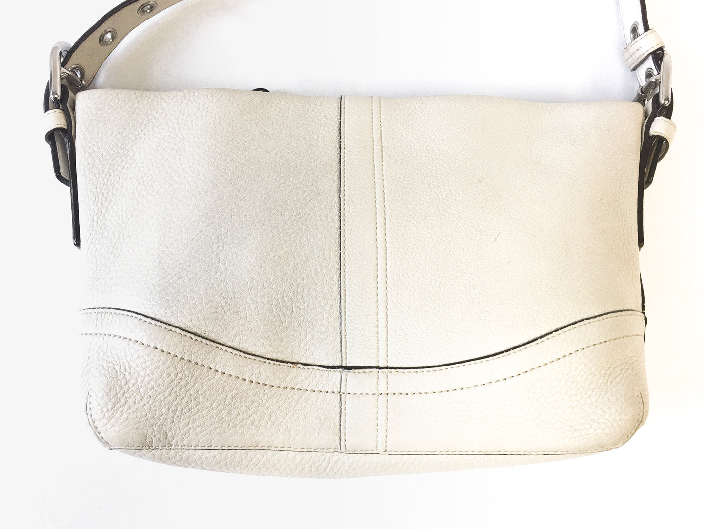 Coach Ivory/Cream Pebbled Leather Crossbody Bag, Style #10942