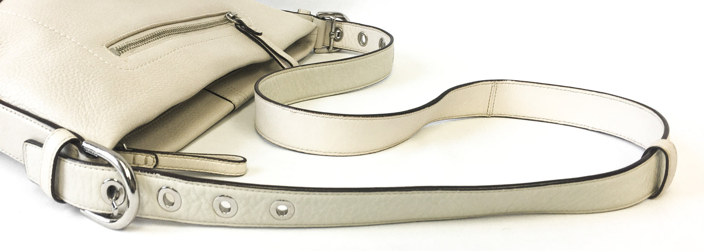 Coach Ivory/Cream Pebbled Leather Crossbody Bag, Style #10942