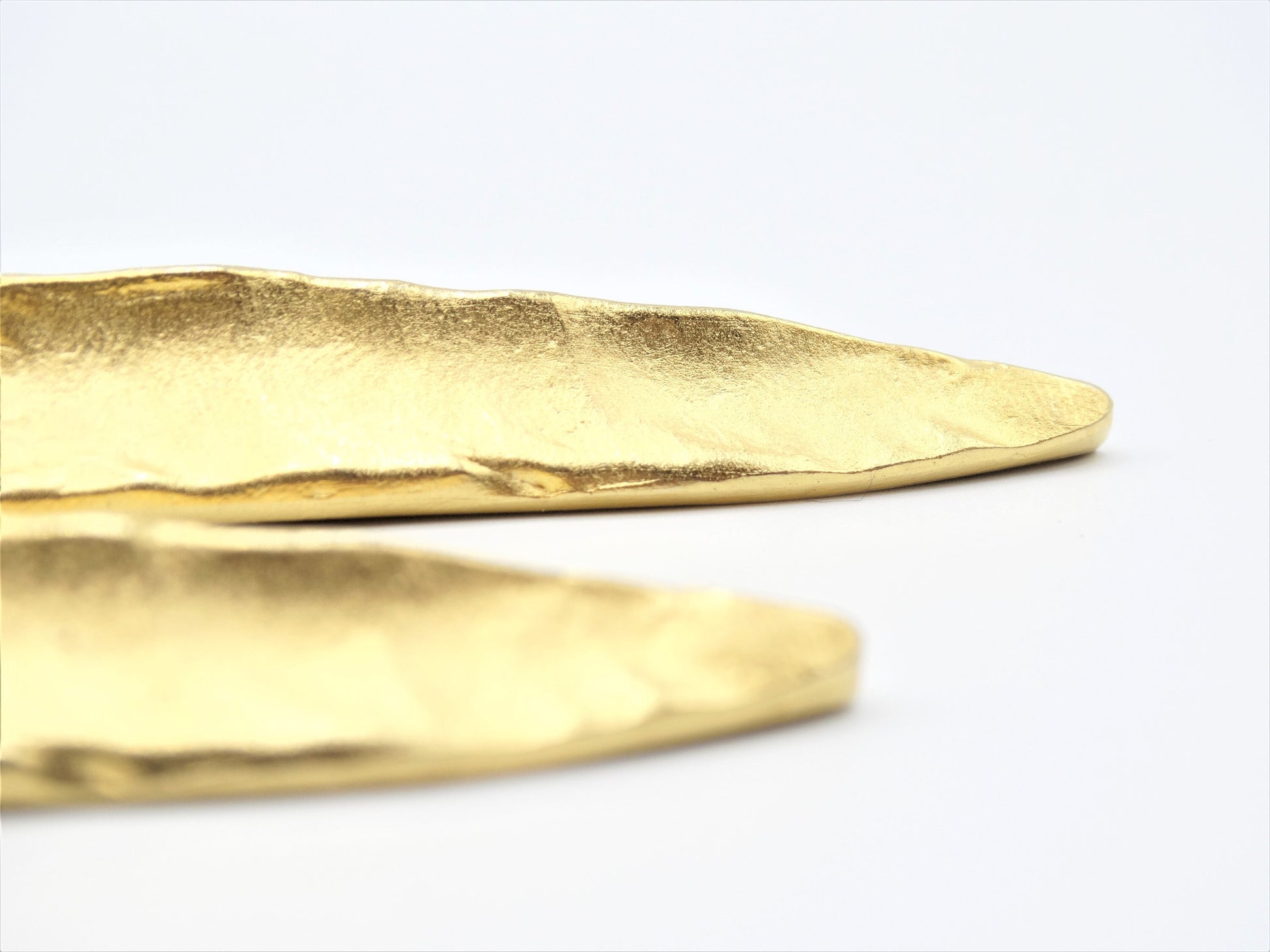 Vintage 1980s, F MANCINI Signed MATTE Gold Plated Clip On Statement Earrings, Vintage Collectors Costume Jewelry, 80s Gold Clip On Earrings