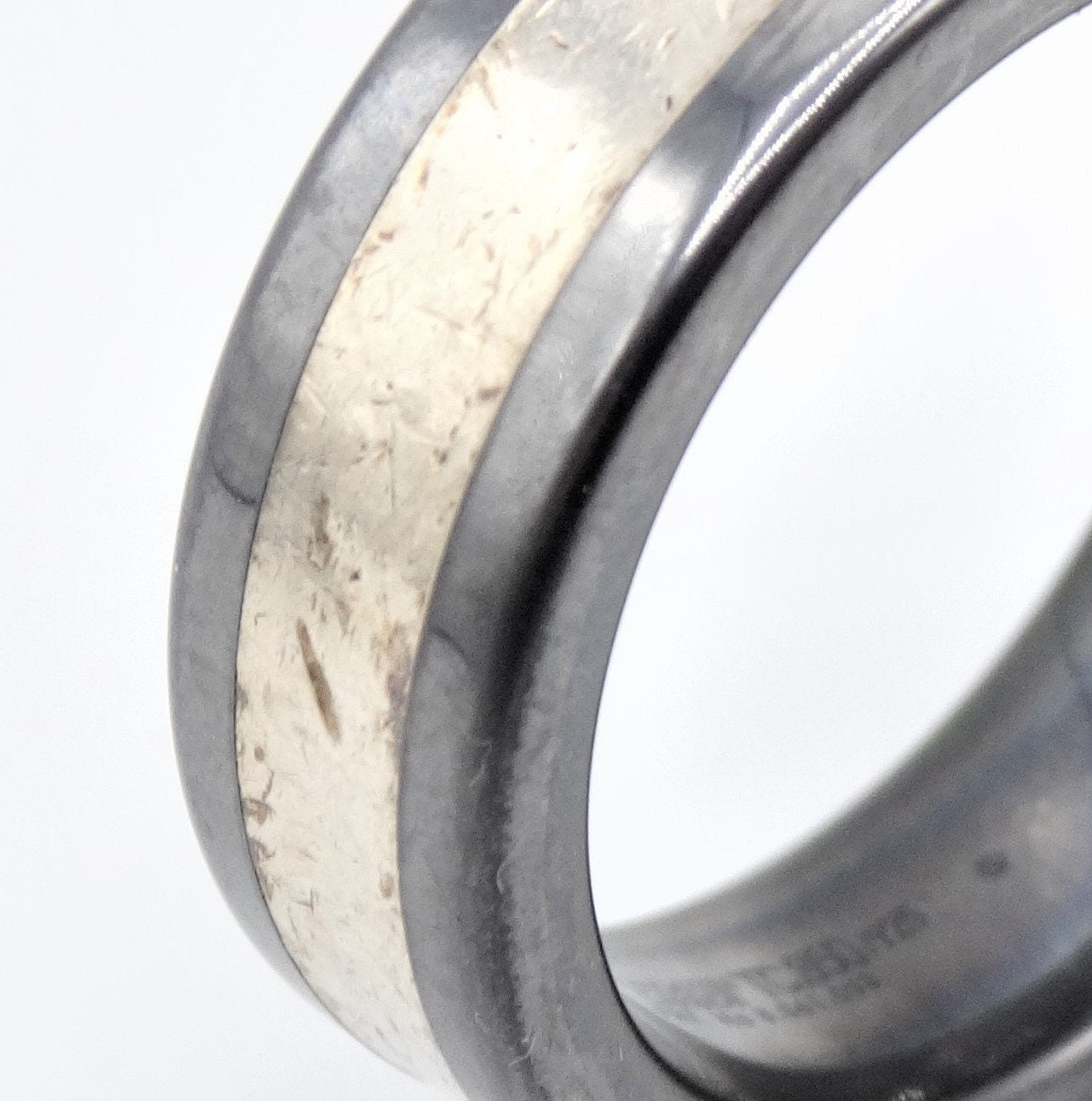 Vintage TRITON Black Diamond and Tungsten Carbide Men's Ring Band, Everyday Estate Jewelry, Ring Size 10 1/2