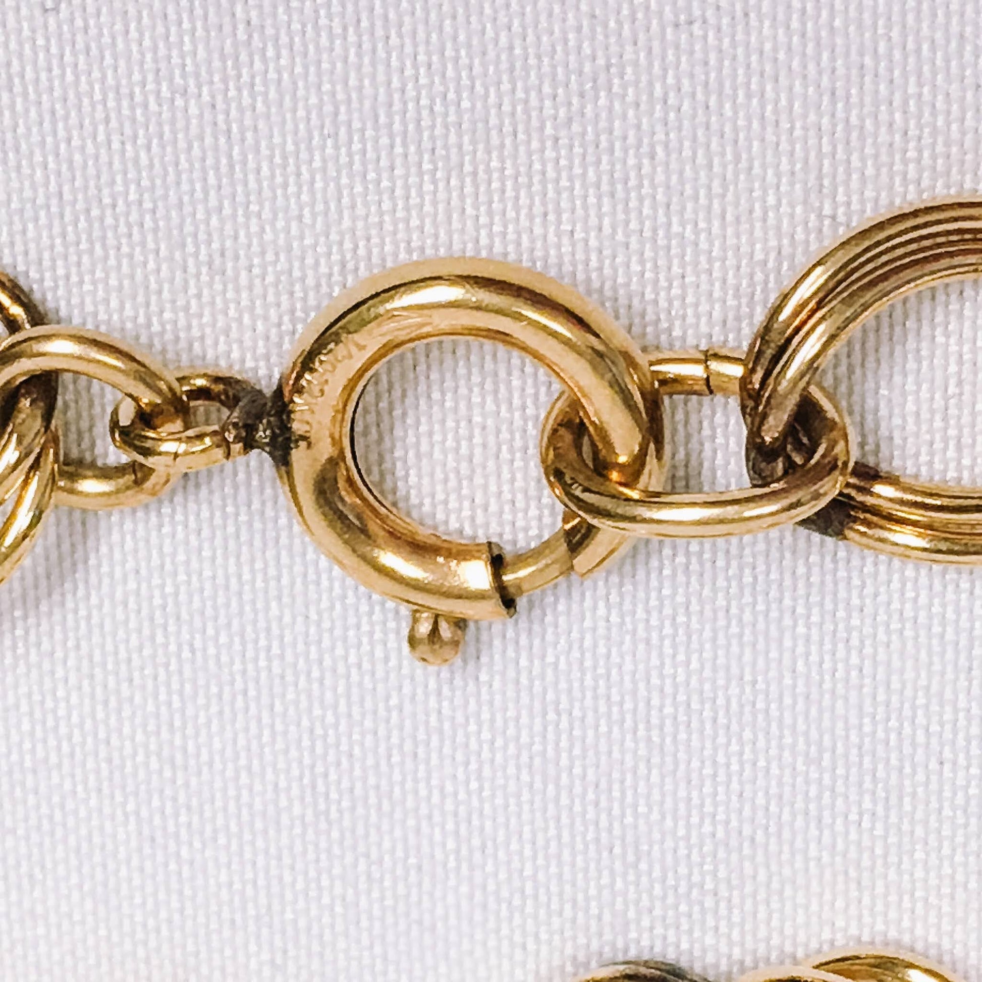 Vintage 12k Gold Filled Thin Chain Link Bracelet, Vintage Dainty Gold Filled Jewelry