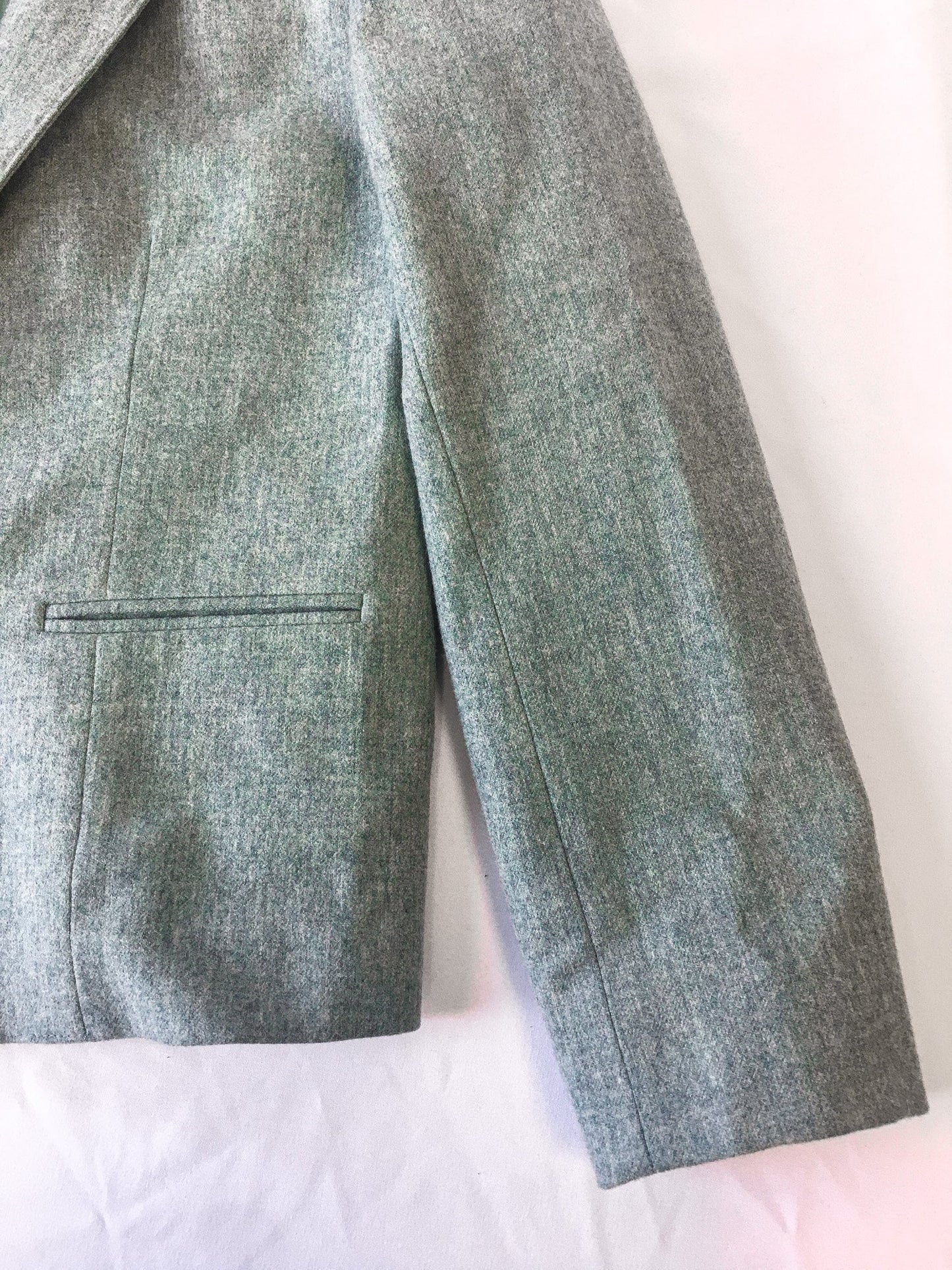 Vintage 90s Pendleton Pastel Blue/Green Wool Blazer, Vintage Sz. 12, 100% Pure Wool Blazer