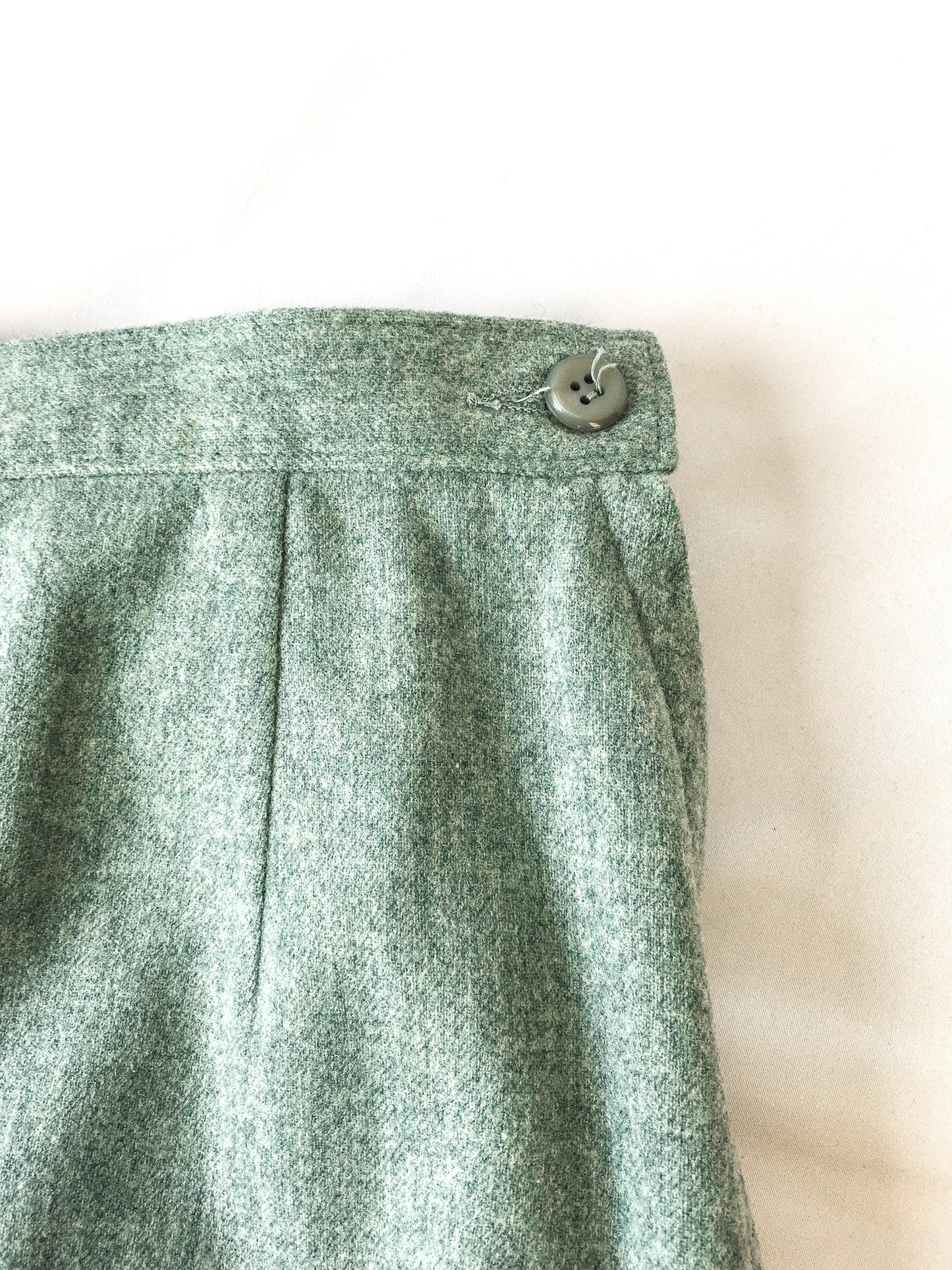 Vintage 80s Pendleton Pastel Blue/Green Skirt, Vintage Sz. 14, 1980s 100% Wool Skirt