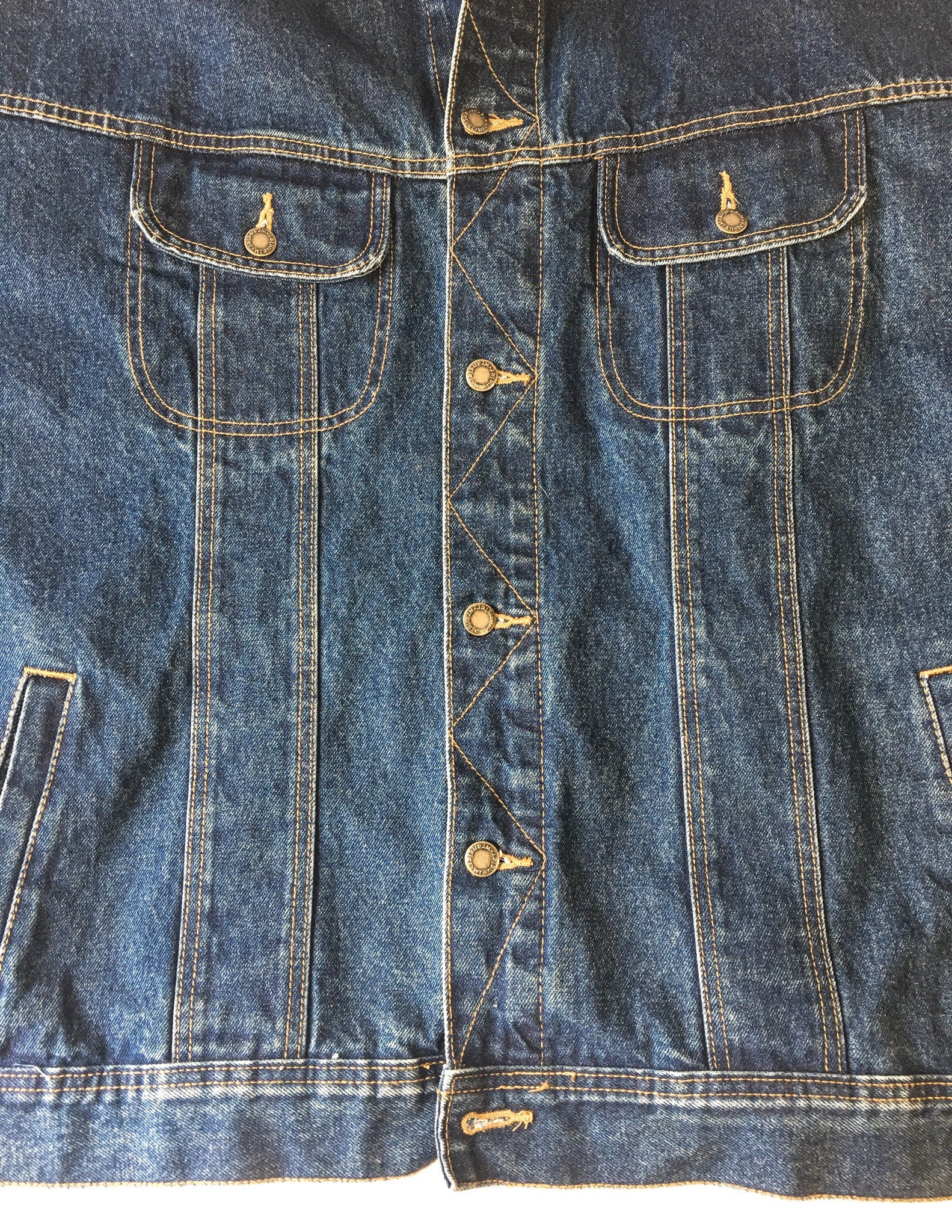 Vintage 90s Wrangler Dark Wash Denim Jacket, Sz. 4X, Vintage Jean Jacket