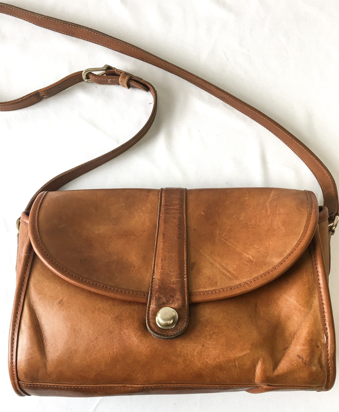 Vintage 70s COACH Leatherware Brown Roll Bag Crossbody, 70s RARE COACH Handbag