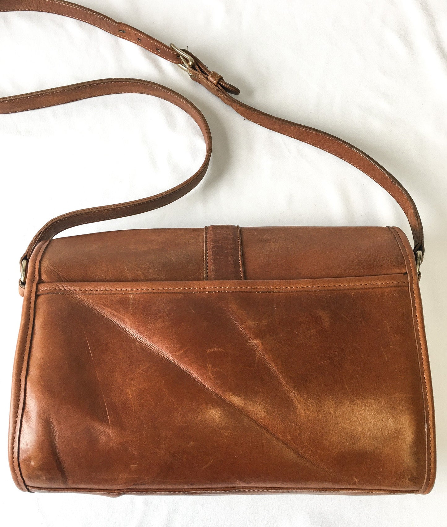 Vintage 70s COACH Leatherware Brown Roll Bag Crossbody, 70s RARE COACH Handbag