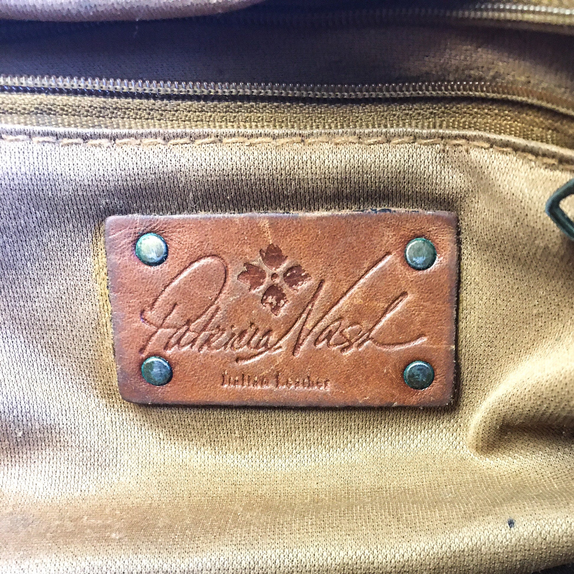 Vintage Patricia Nash Brown Naturally Distressed Leather Benvenuto Tote, Patricia Nash Handbag