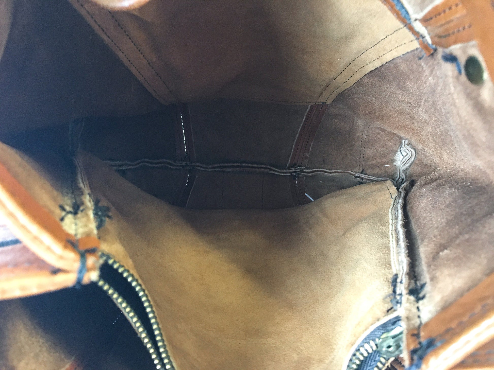 Vintage Boots and Saddle by Colonial Brown Leather Tote Bag, Vintage Leather Handbag