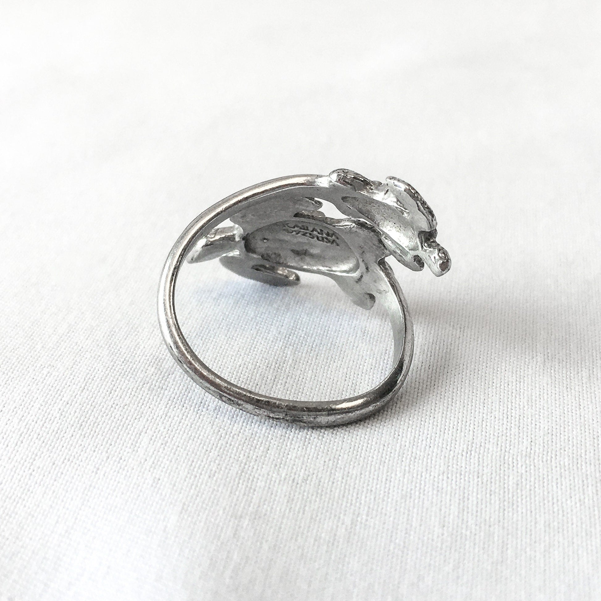 Kabana 925 Two Turtle Wrap Ring Size 6