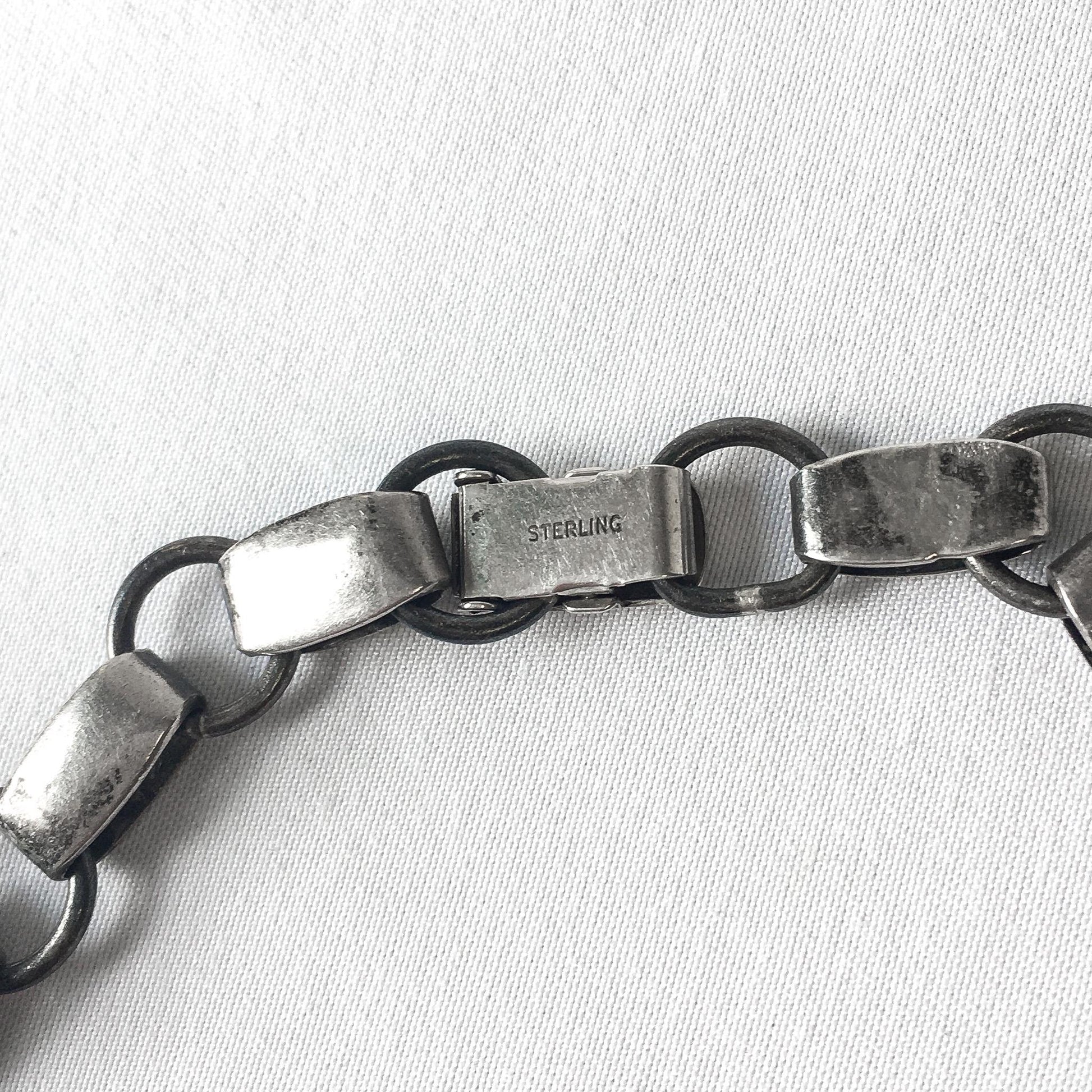 Vintage Frank Patania Sr. Sterling Silver with Turquoise and Coral Bracelet Circa 1961, Custom Made, Possibly one of a Kind, 8.5"
