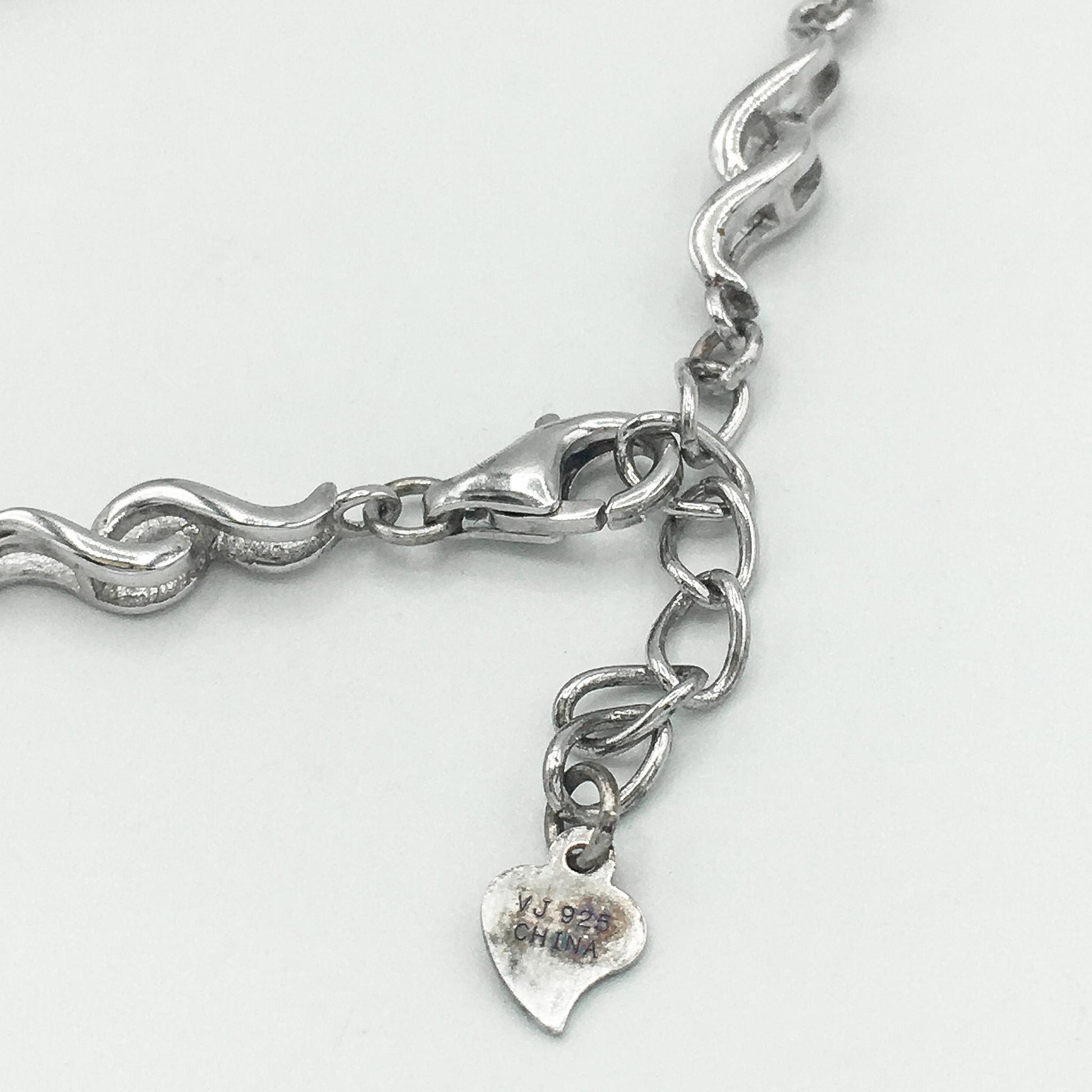 925 Silver Mystic Topaz Trillion Cut Link Bracelet, 7"