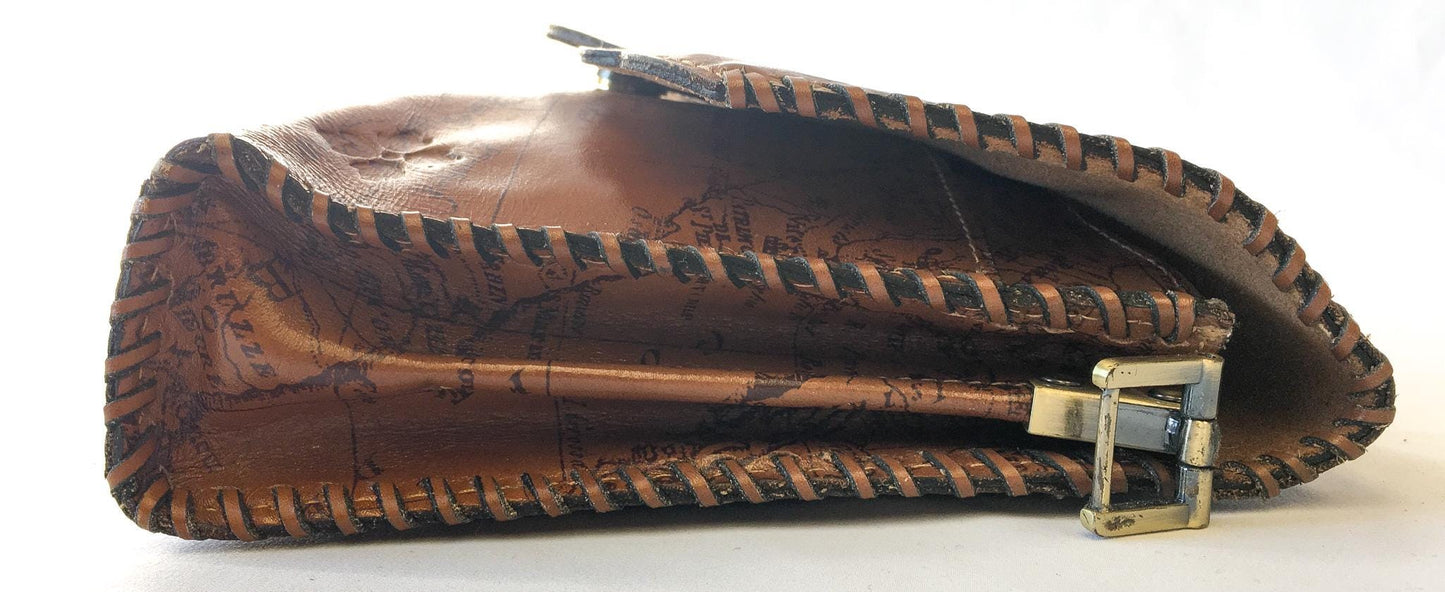 Vintage Inspired Patricia Leather Sarola Floral Garden Map Crossbody, Missing Crossbody Strap, Boho Western Style Handbag