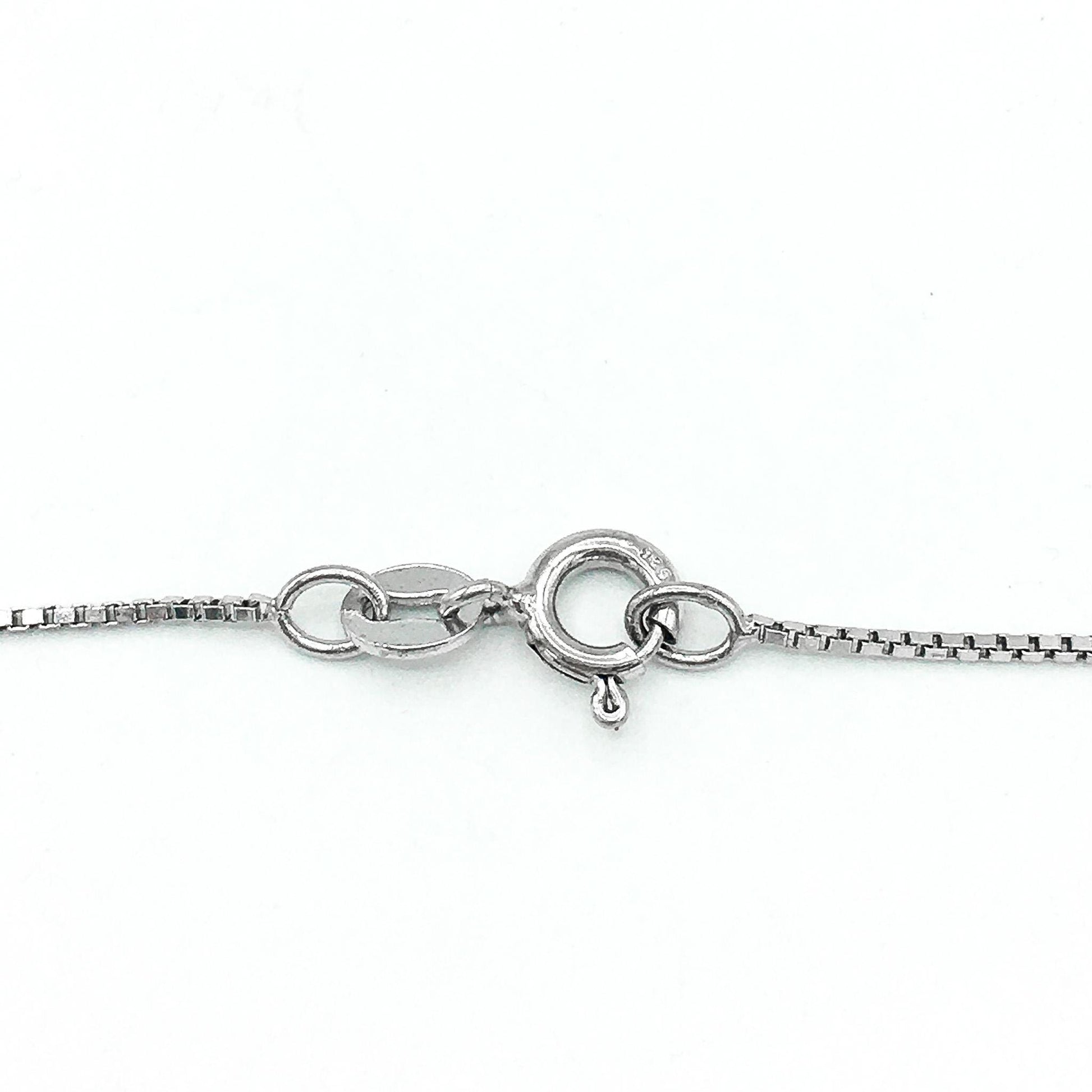 925 Genuine Diamond Heart Pendant with 925 Box Chain 18# Necklace