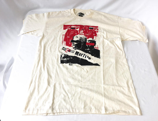 Vintage 90s Doc Martens Cream/Off-White Doctor Punk Graphic T-Shirt, Men's Sz. XL, Vintage Streetwear Graphic Tee