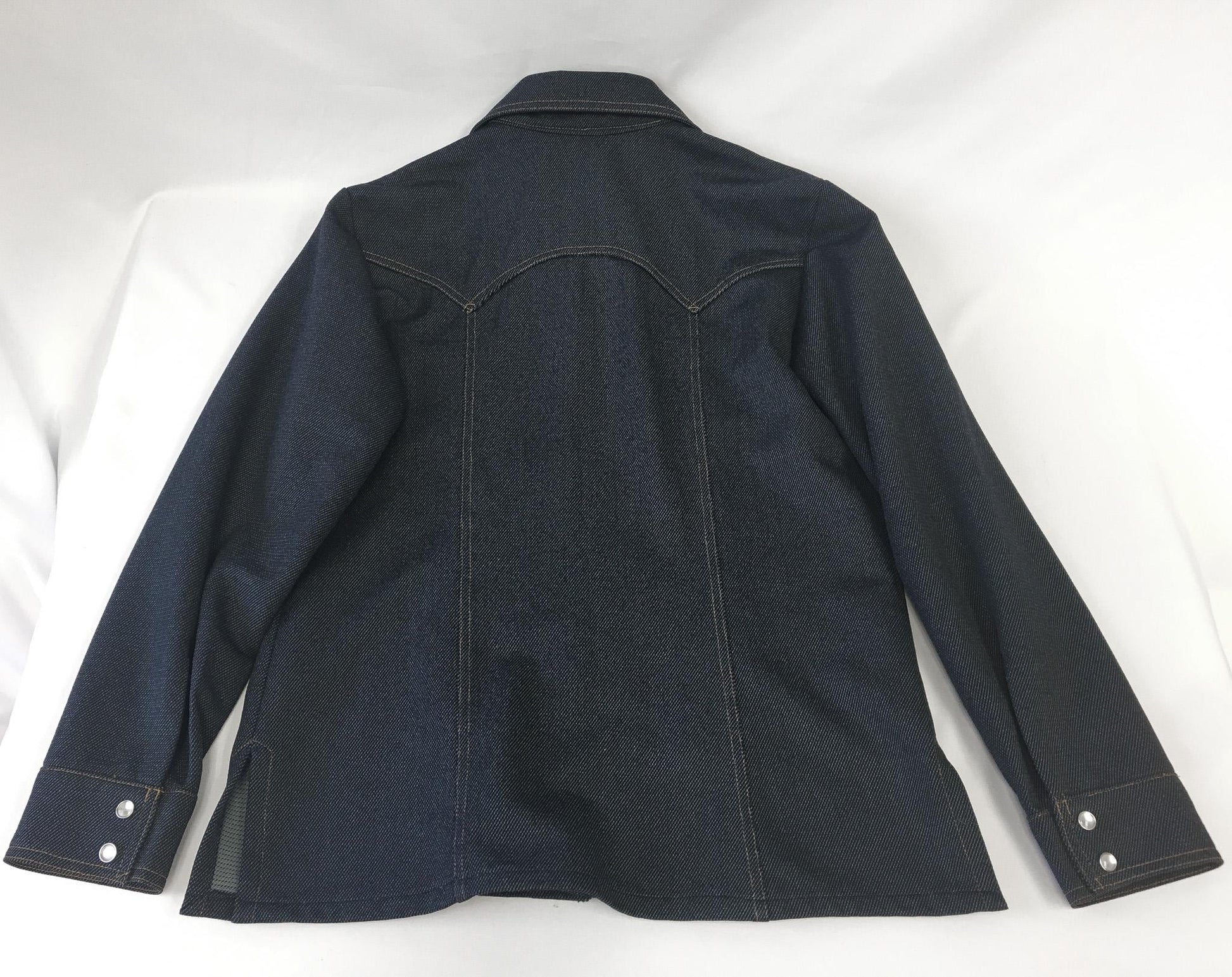 Vintage 60s Levi's Floral Patchwork Dark Wash Button Up, Women's Sz. M, Vintage Western Blouse Top