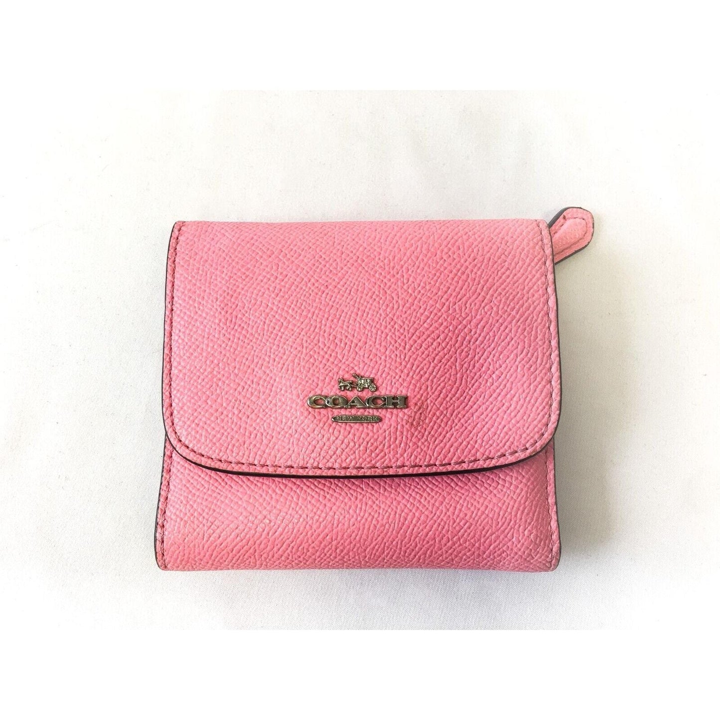 Bubblegum COACH Pink Leather Trifold Wallet