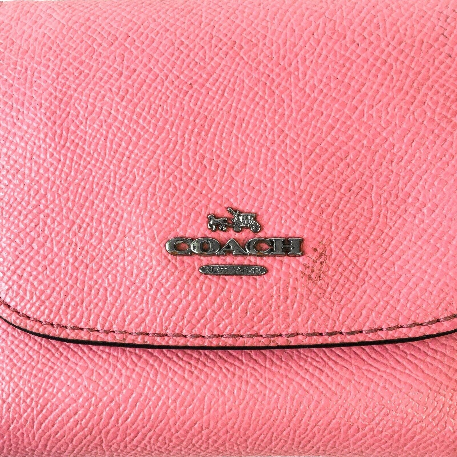 Bubblegum COACH Pink Leather Trifold Wallet