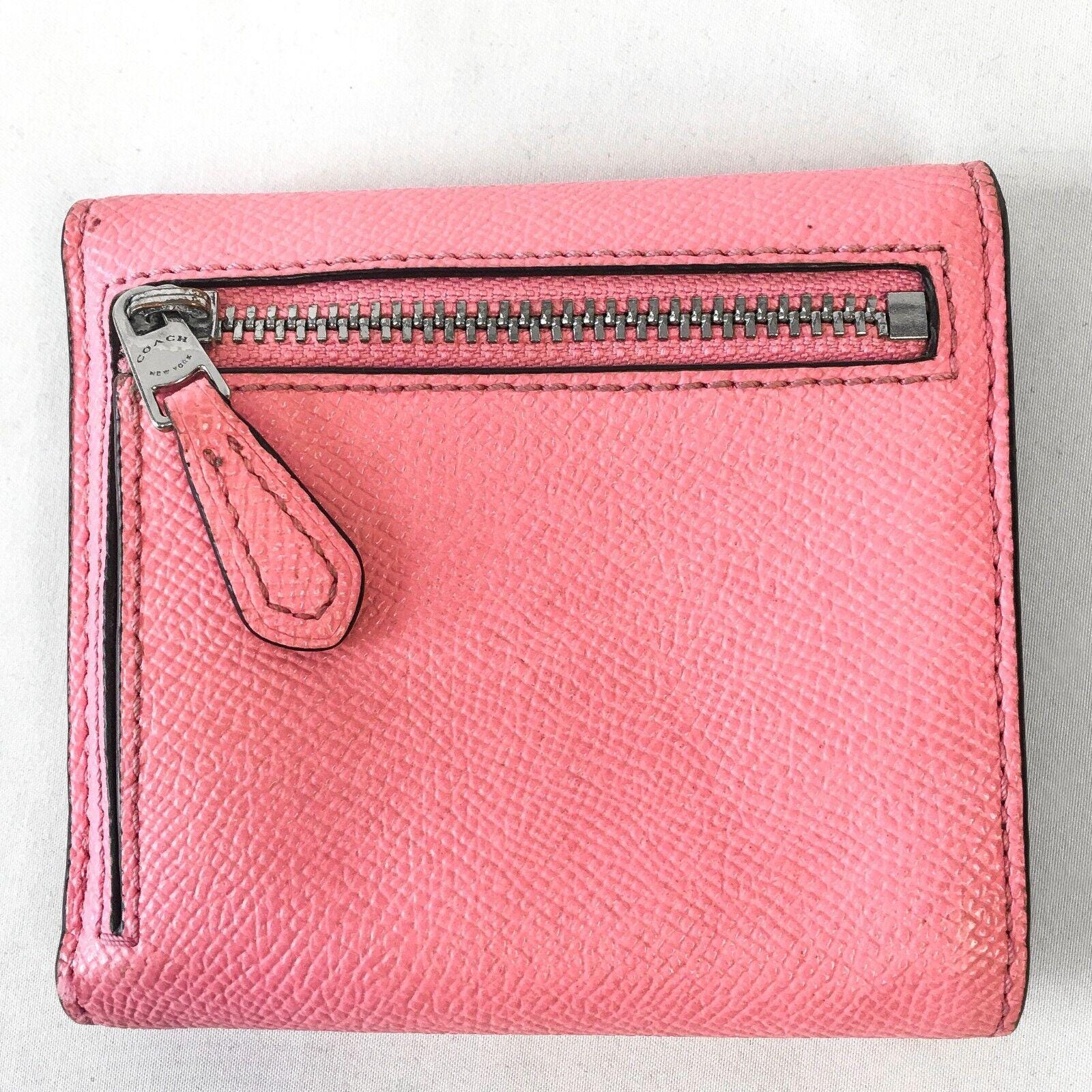 Bubblegum COACH Pink Leather Trifold Wallet