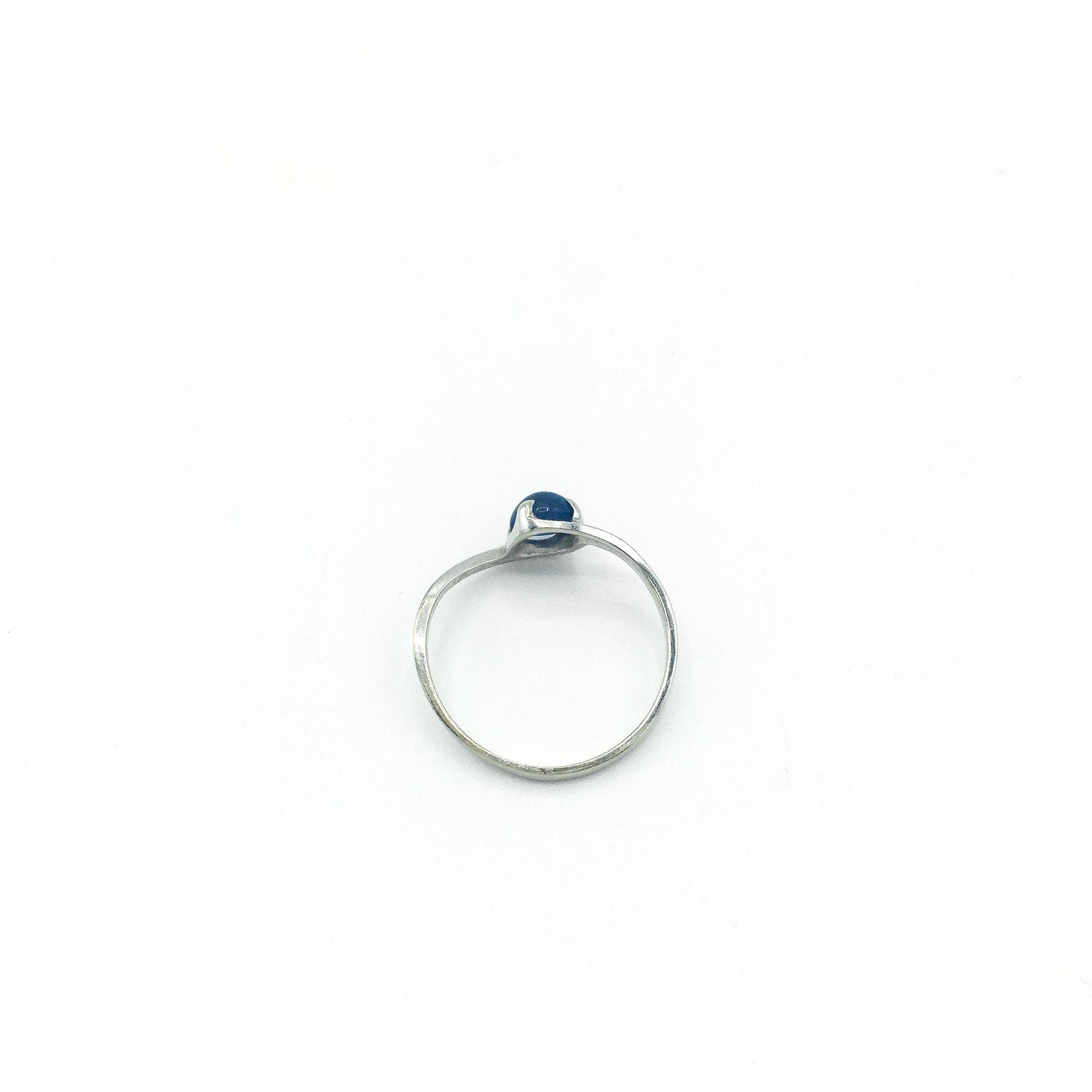 Vintage 10K White Gold Blue Star Sapphire Trubrite Ring, Sz. 6