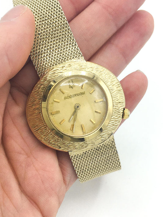 Vintage Bulova Accutron 10K GF Watch, In Working Condition, Vintage Old Money Style Watch