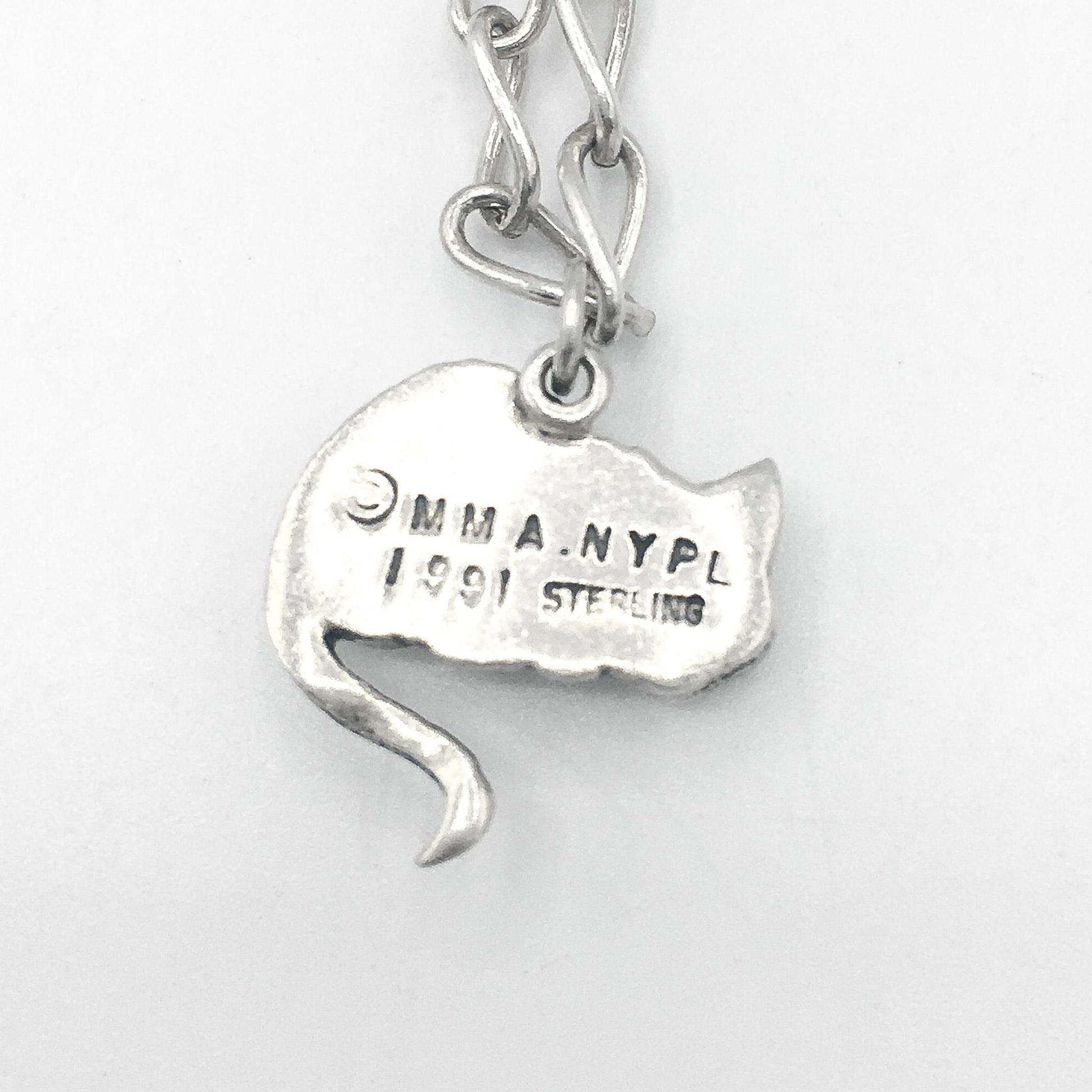 Vintage 1991 Alice in Wonderland Sterling Silver Character Charm Bracelet, 6", Vintage Disney Jewelry