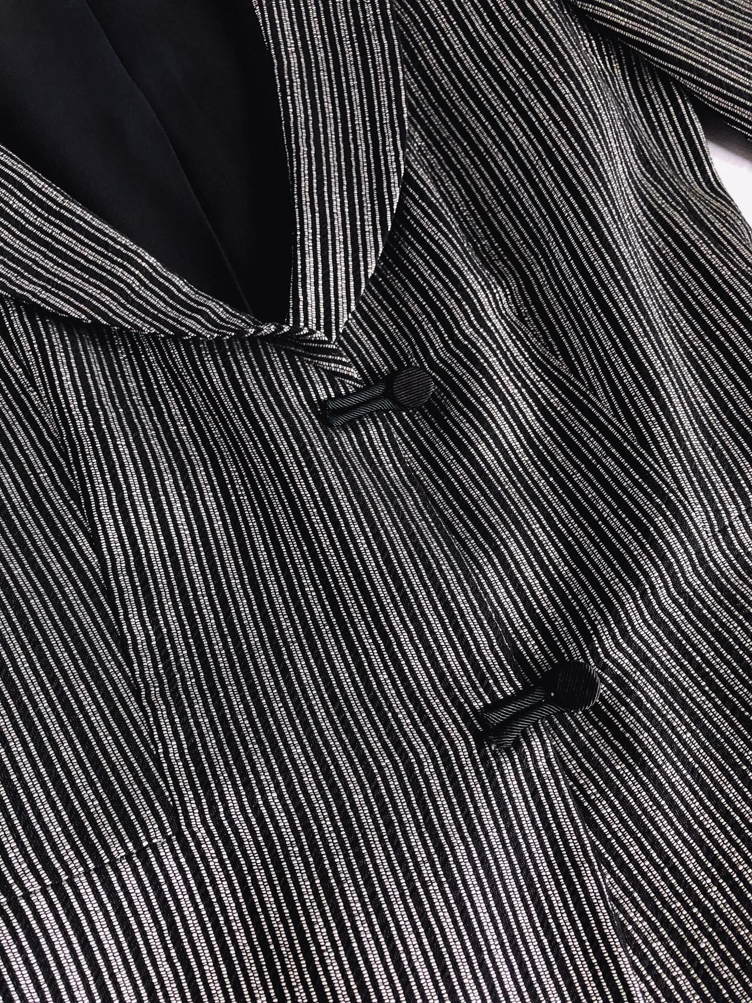Vintage Armani Collezioni Metallic Striped Blazer, Sz. 4