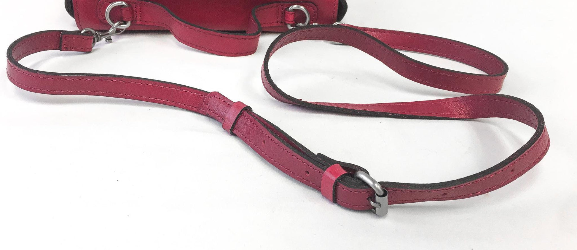 Vintage Inspired Patricia Nash Magenta Carisbrooke Leather Top Handle Crossbody Bag