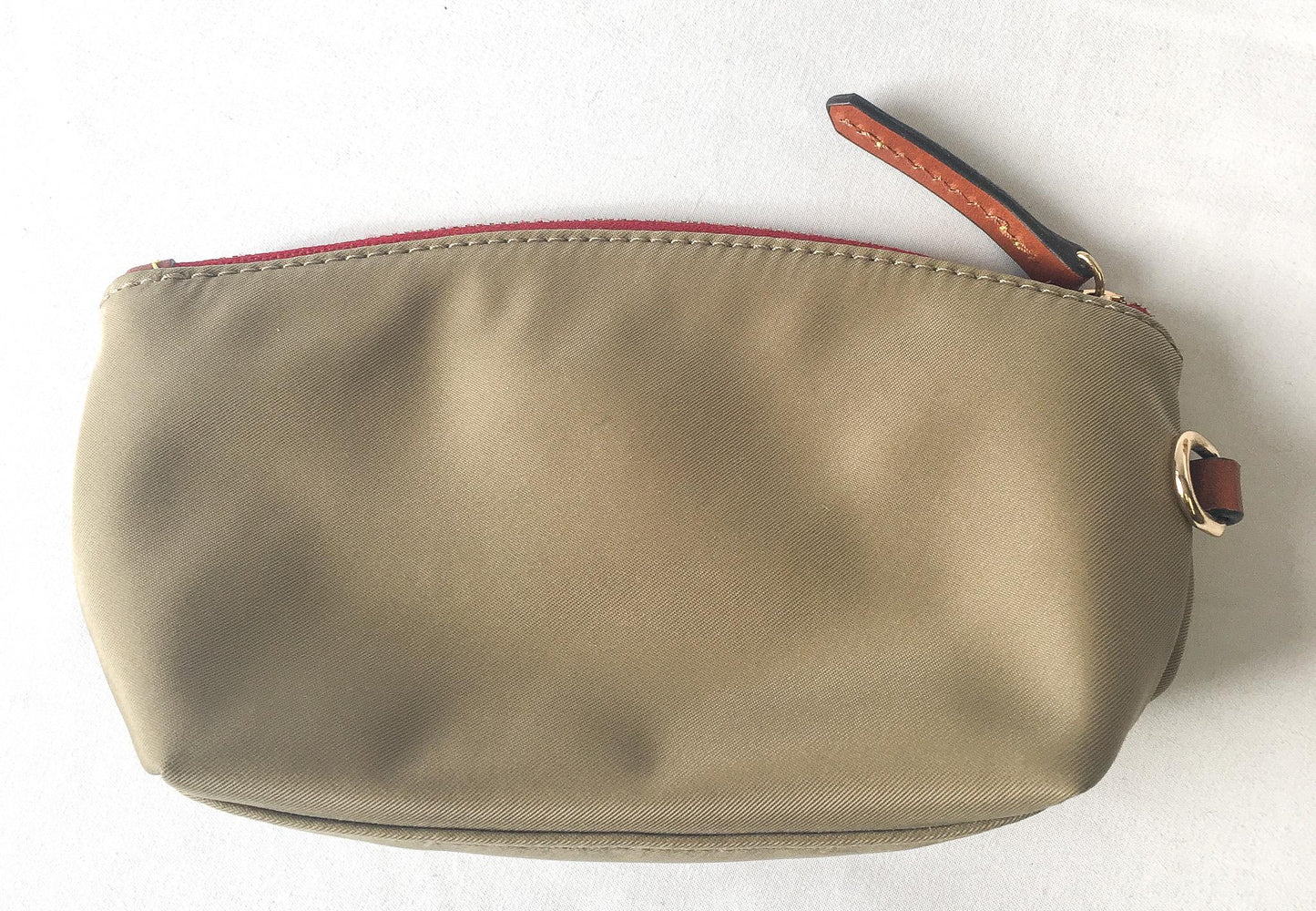 Vintage Inspired Dooney and Bourke Wayfarer Olive/Taupe/Khaki Nylon Sac Shoulder Bag Tote with Coin Pouch