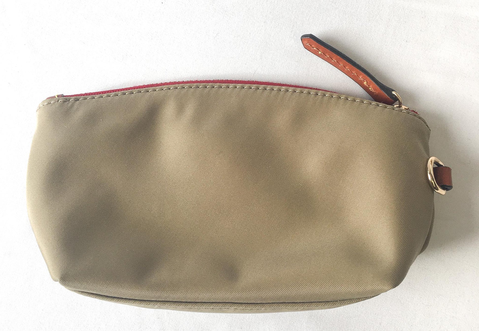 Vintage Inspired Dooney and Bourke Wayfarer Olive/Taupe/Khaki Nylon Sac Shoulder Bag Tote with Coin Pouch