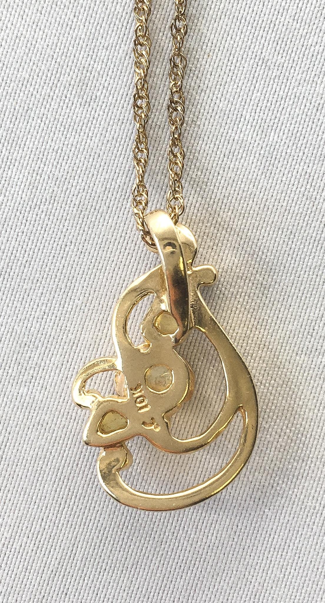 Vintage Landstrom's Black Hills Gold 10K Rose Pendant on 12K GF 18" Chain, Vintage Black Hills Gold Necklace