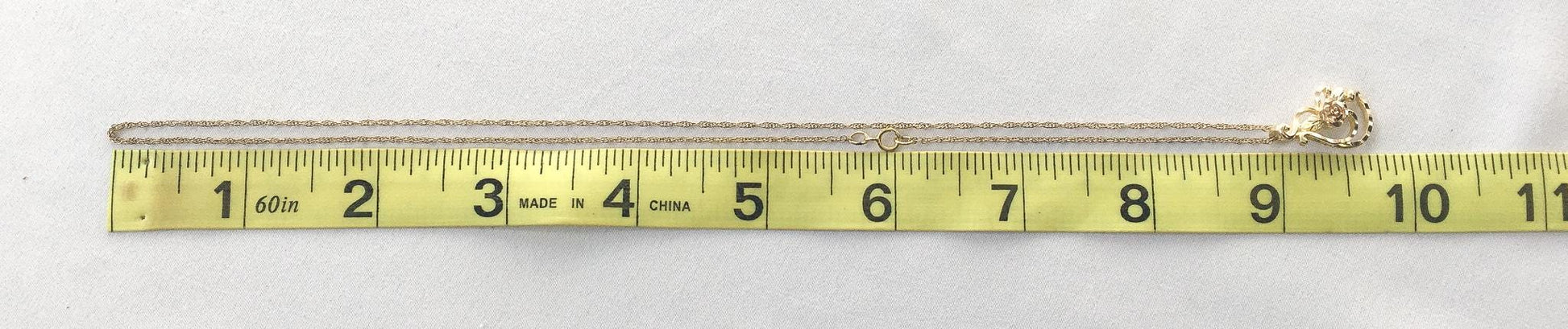 Vintage Landstrom's Black Hills Gold 10K Rose Pendant on 12K GF 18" Chain, Vintage Black Hills Gold Necklace