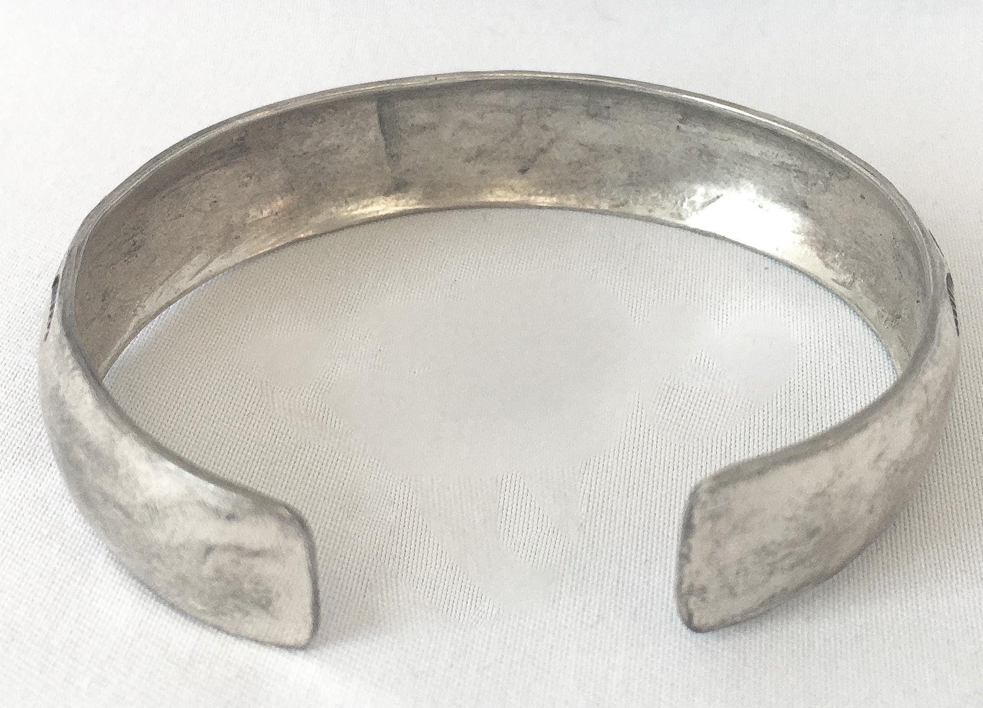 Vintage TA Begay Sterling Turquoise Abstract Cuff Bracelet, Vintage Navajo Native Western Jewelry