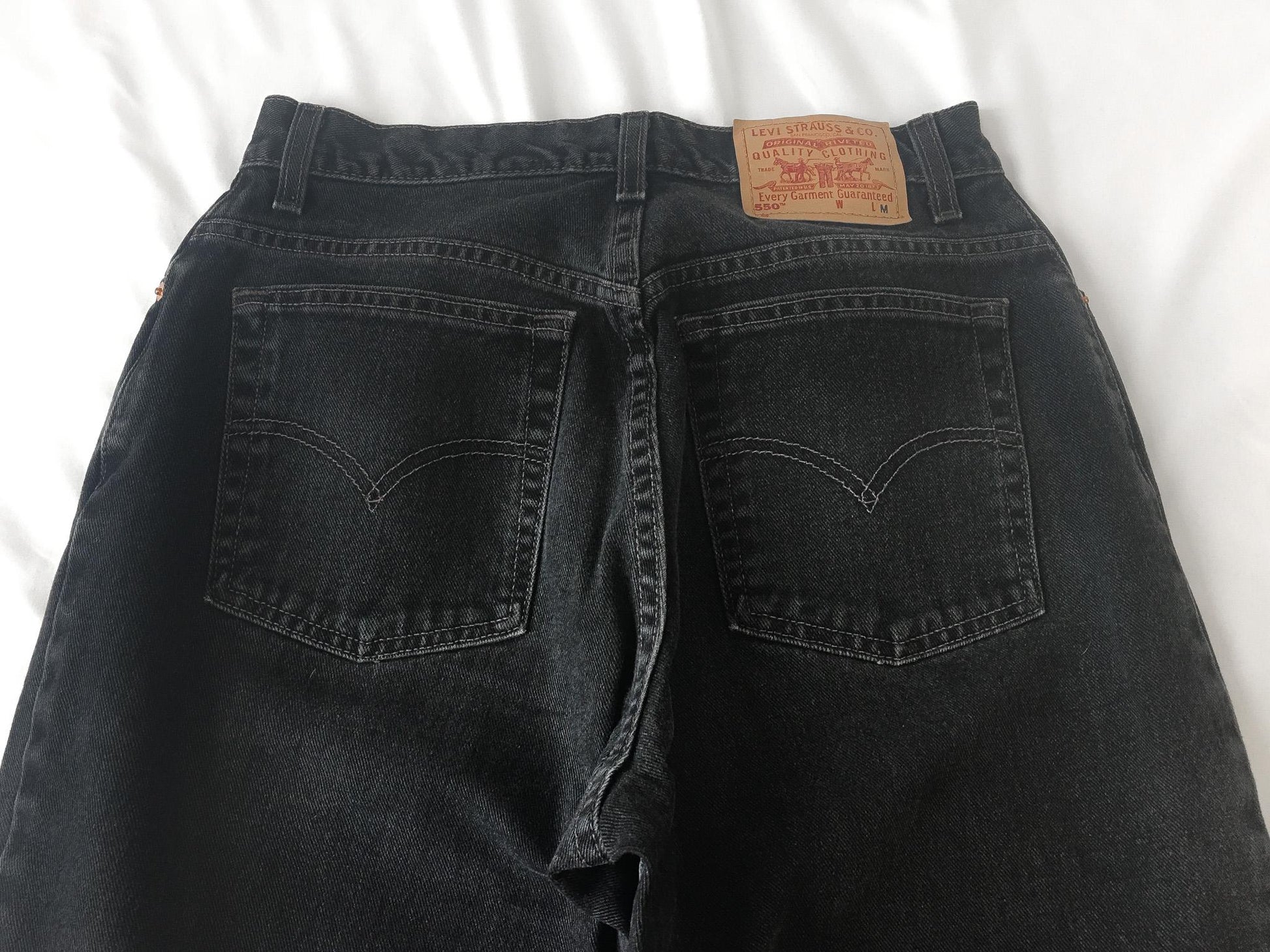 Vintage Levi's 550 Black Straight Leg Jeans, Women's Sz. 29" x 27"