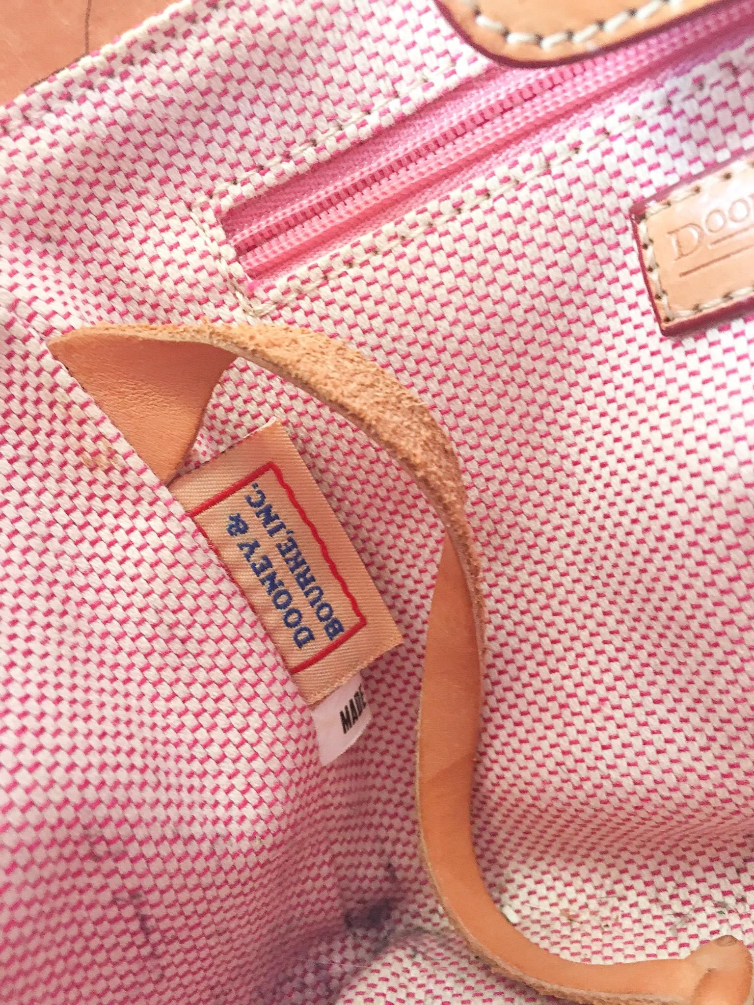 00s Dooney and Bourke Beige/Taupe Monogram Heart Canvas Top Handle Bag with Detachable Crossbody Strap, Y2K Dooney and Bourke Handbag