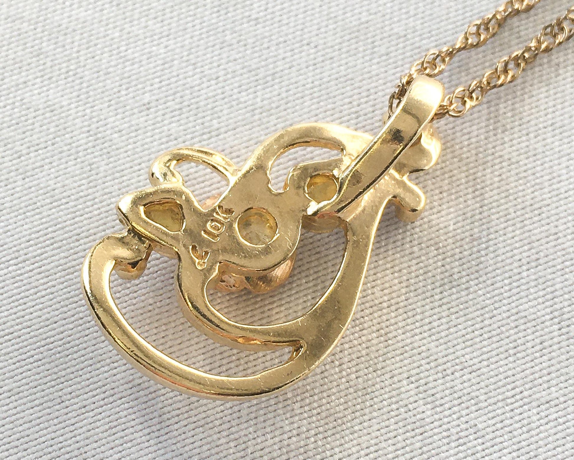 Vintage Landstrom's Black Hills Gold 10K Rose Pendant on 12K GF 18" Chain, Vintage Black Hills Gold Necklace
