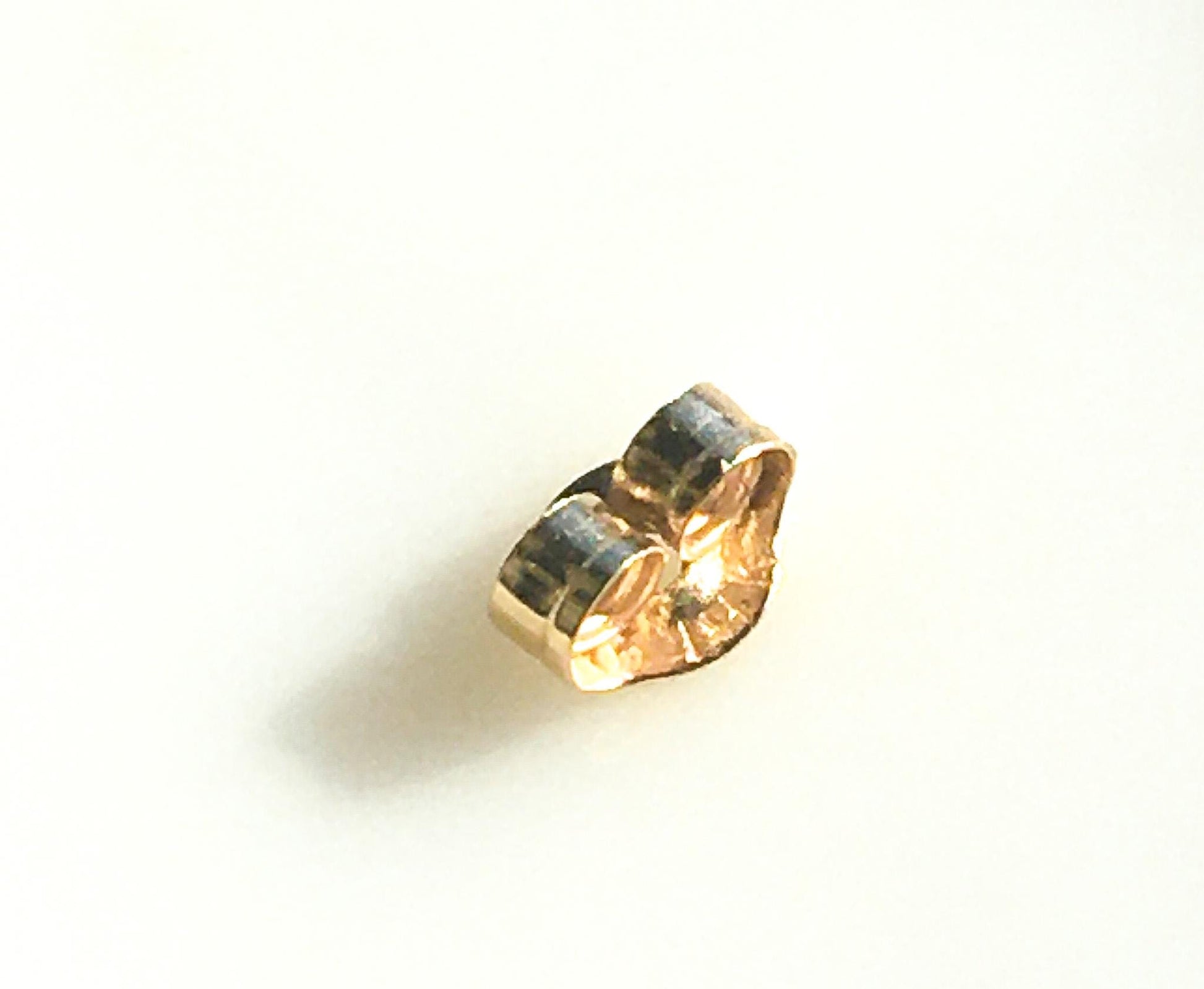 Vintage 14K JCM Textured Small Heart Stud Earrings, Simple Everyday Earrings