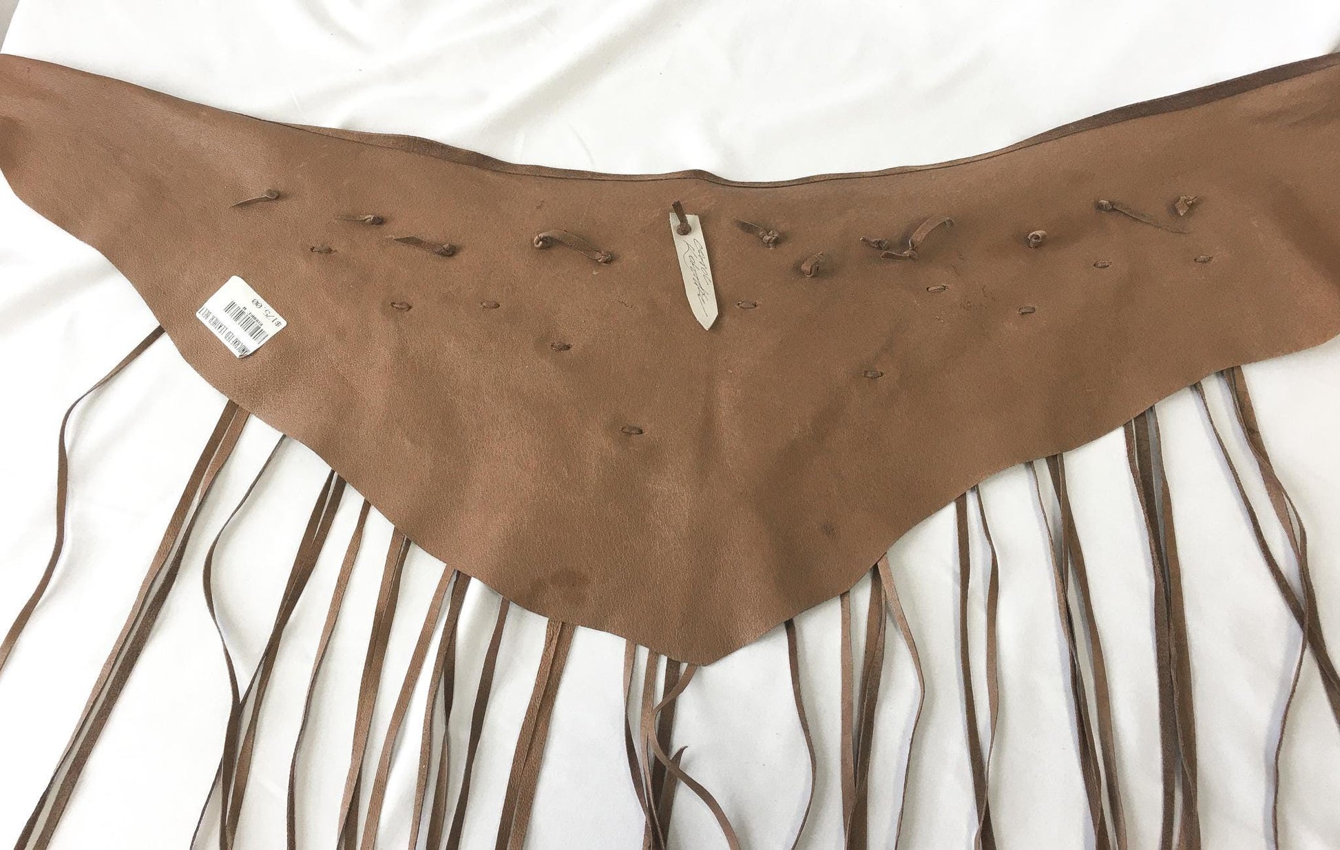 Vintage NWT Carol Kohnke Suede Wooden Beaded Fringe Multi-Way Top/Skirt/Belt, Sz. S/M, Vintage Statement Western Top