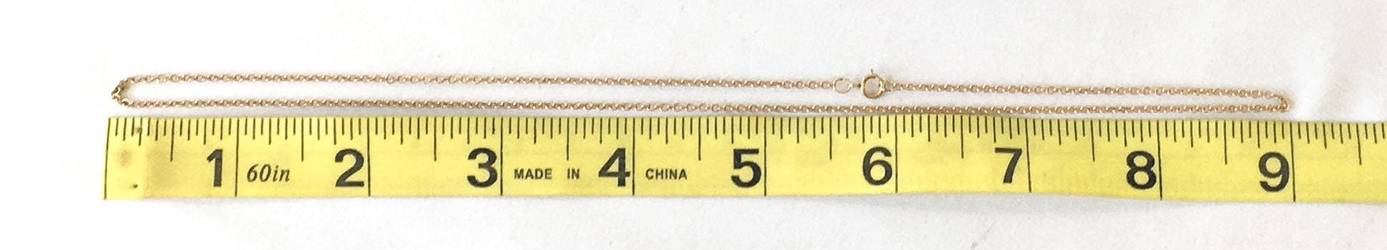 14K Yellow Gold MSCO 18" Chain Necklace, 1mm, Simple Everyday Layering Chain Necklace