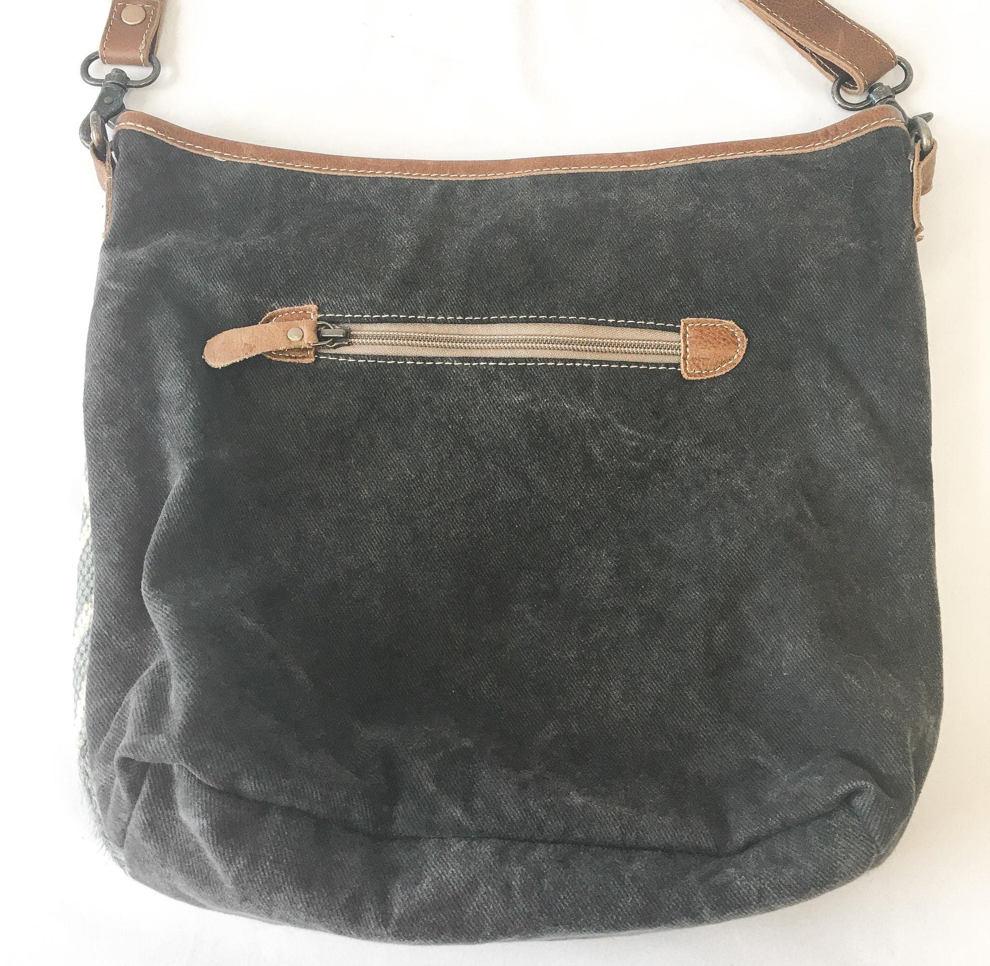 Vintage Inspired Myra Bag Oath Gray Faux Fur Geometric Woven Crossbody Bag, Vintage Western Boho Handbag