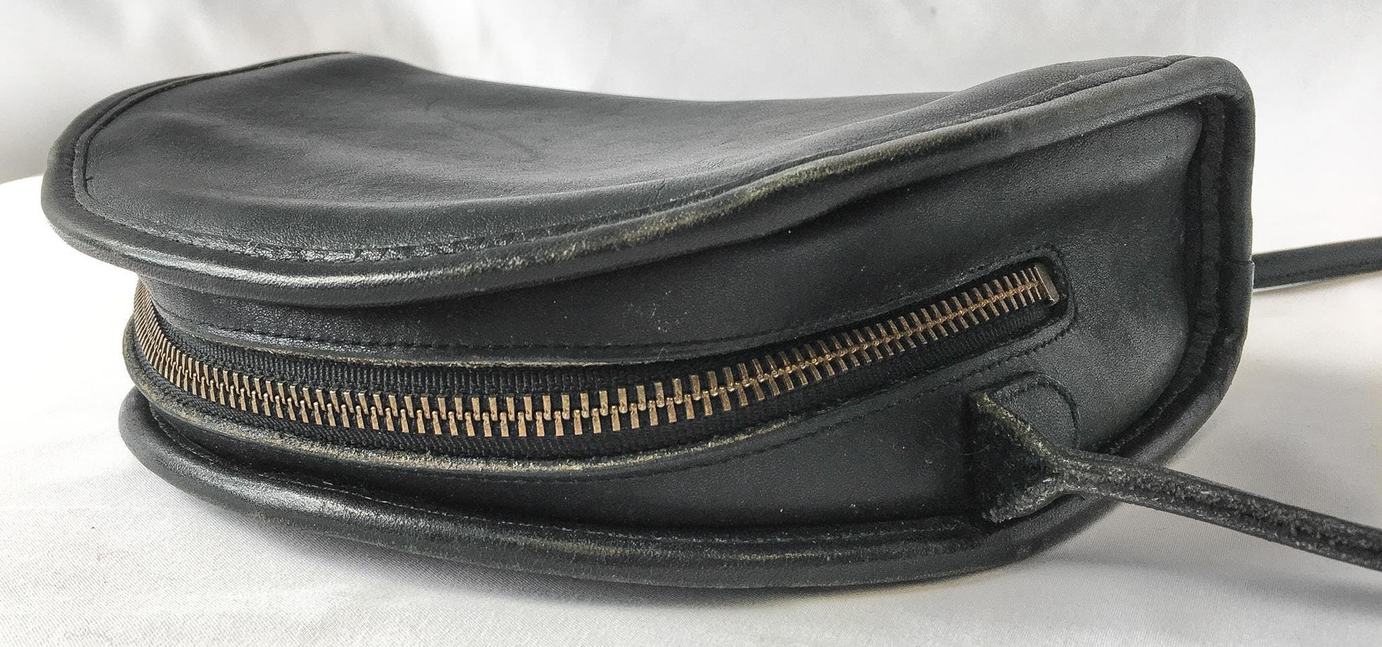 Vintage 70s Coach Leatherware Kimball Black Half Moon Crossbody Bag, Vintage Rare Coach Handbag