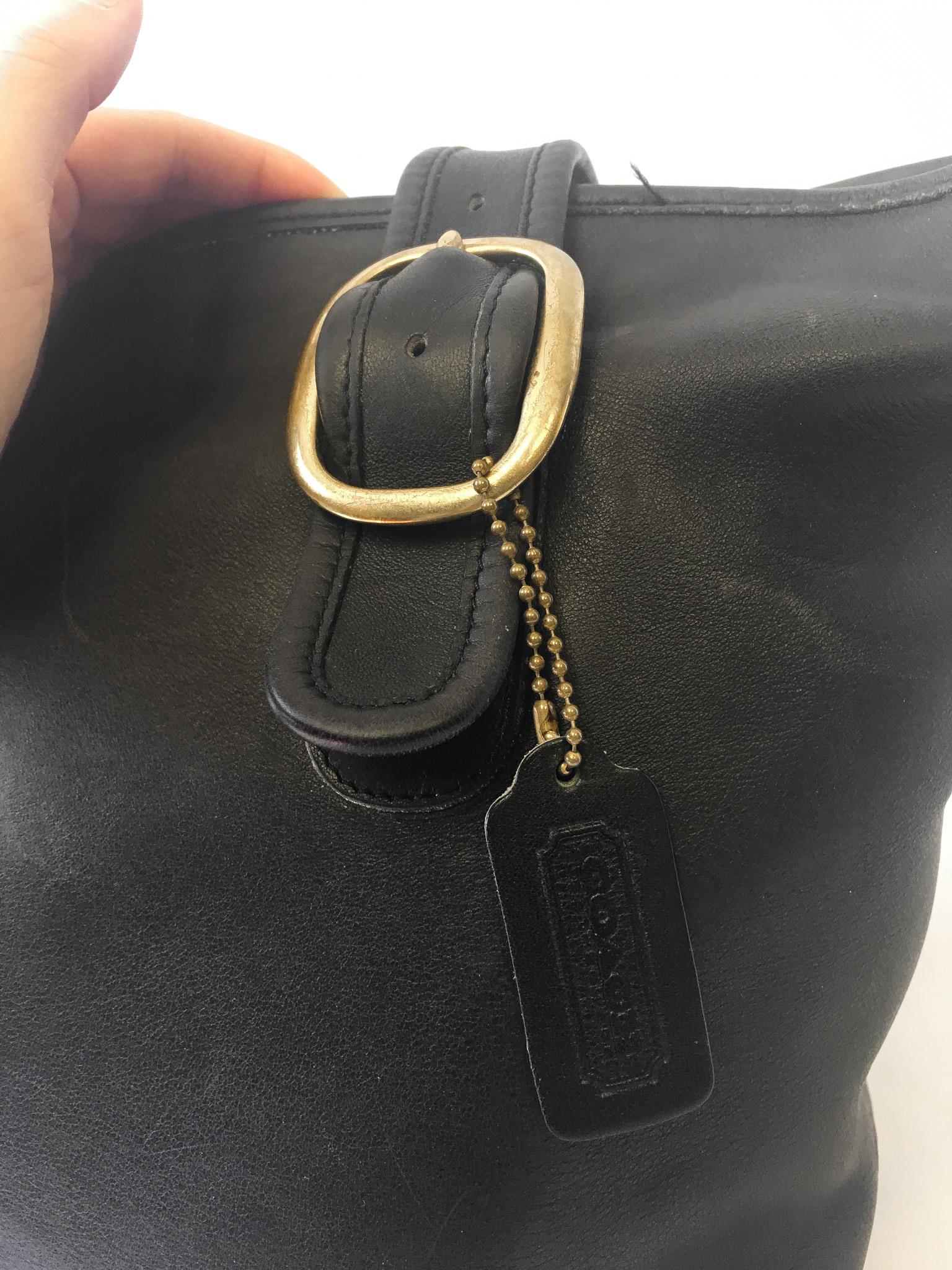 Vintage Coach Leatherware Legacy Black Leather Satchel Shoulder Tote Bag, Vintage Coach Handbag