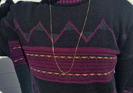 14K Yellow Gold 30" Box Chain Necklace, 1mm, Simple Dainty Everyday Layering Necklace