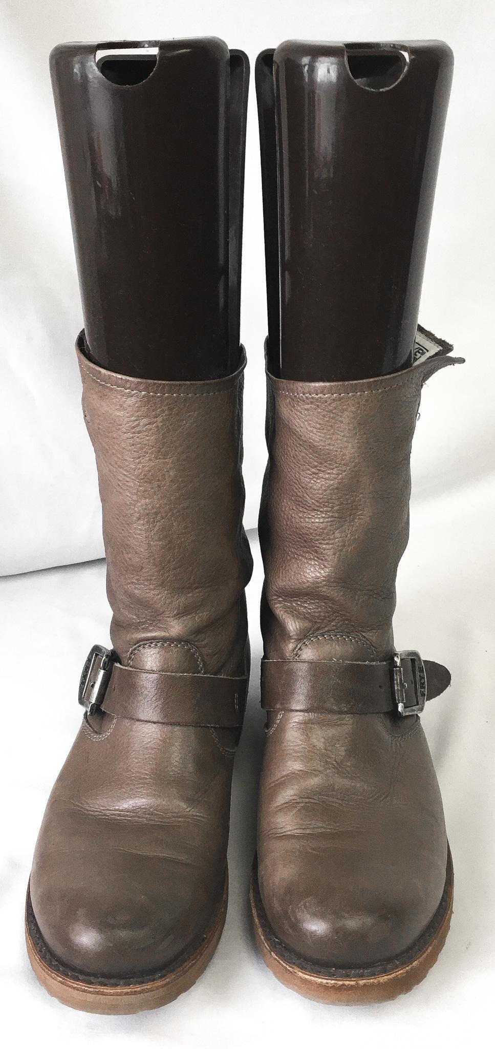 Vintage Inspired Frye Veronica Slouchy Brown Leather Boots, Women's Sz. 7.5B, Vintage Western Boho Boots