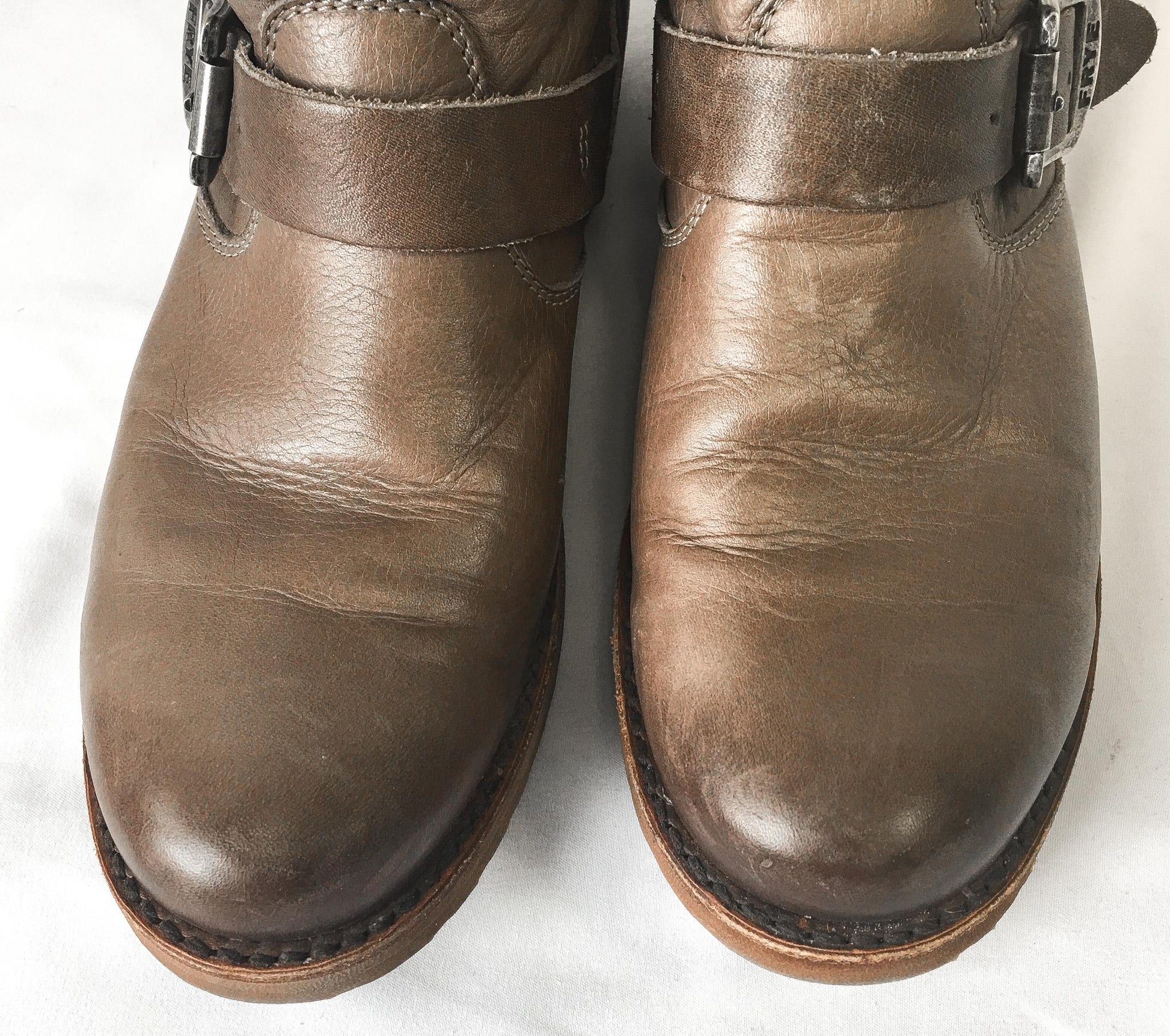 Vintage Inspired Frye Veronica Slouchy Brown Leather Boots, Women's Sz. 7.5B, Vintage Western Boho Boots