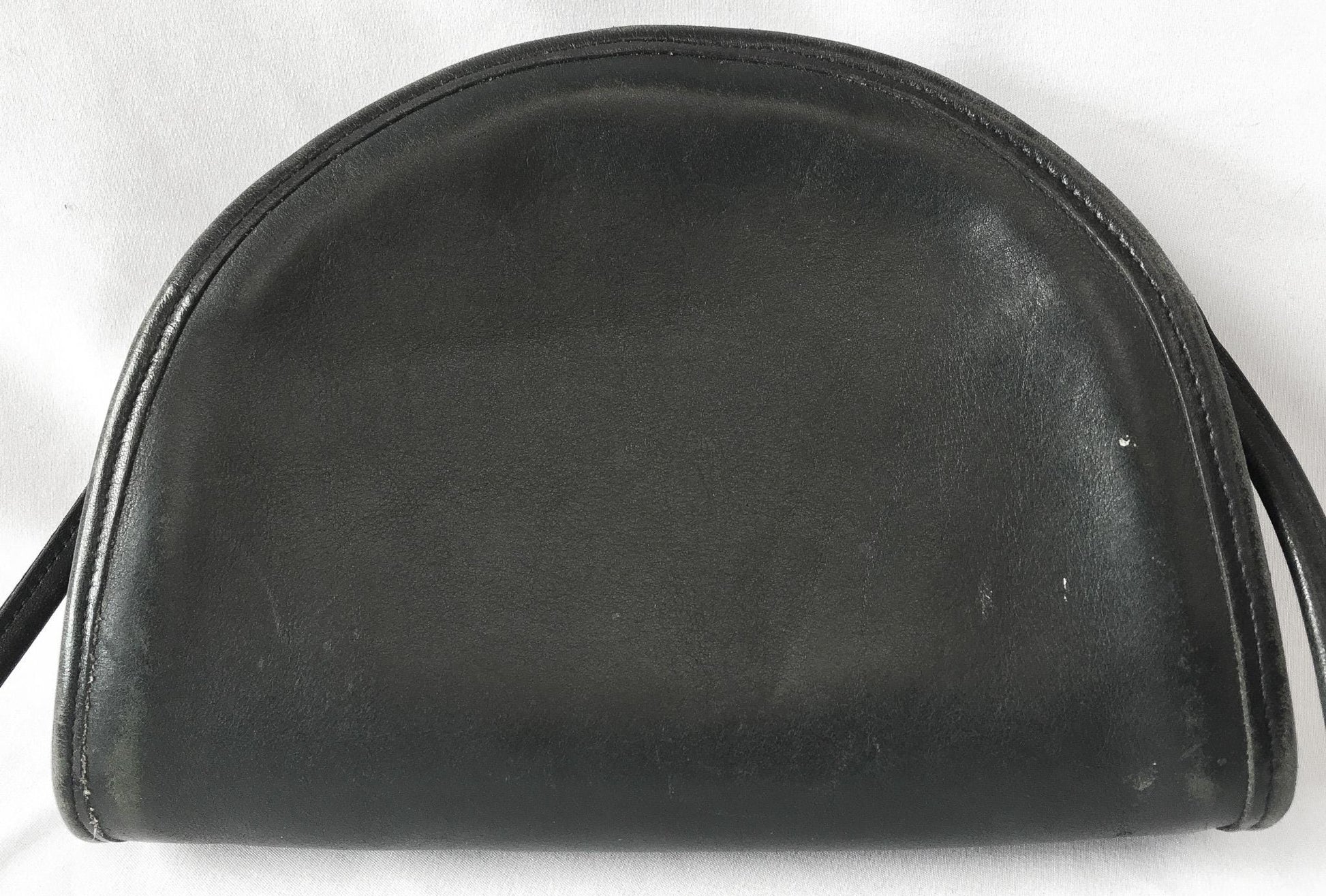 Vintage 70s Coach Leatherware Kimball Black Half Moon Crossbody Bag, Vintage Rare Coach Handbag